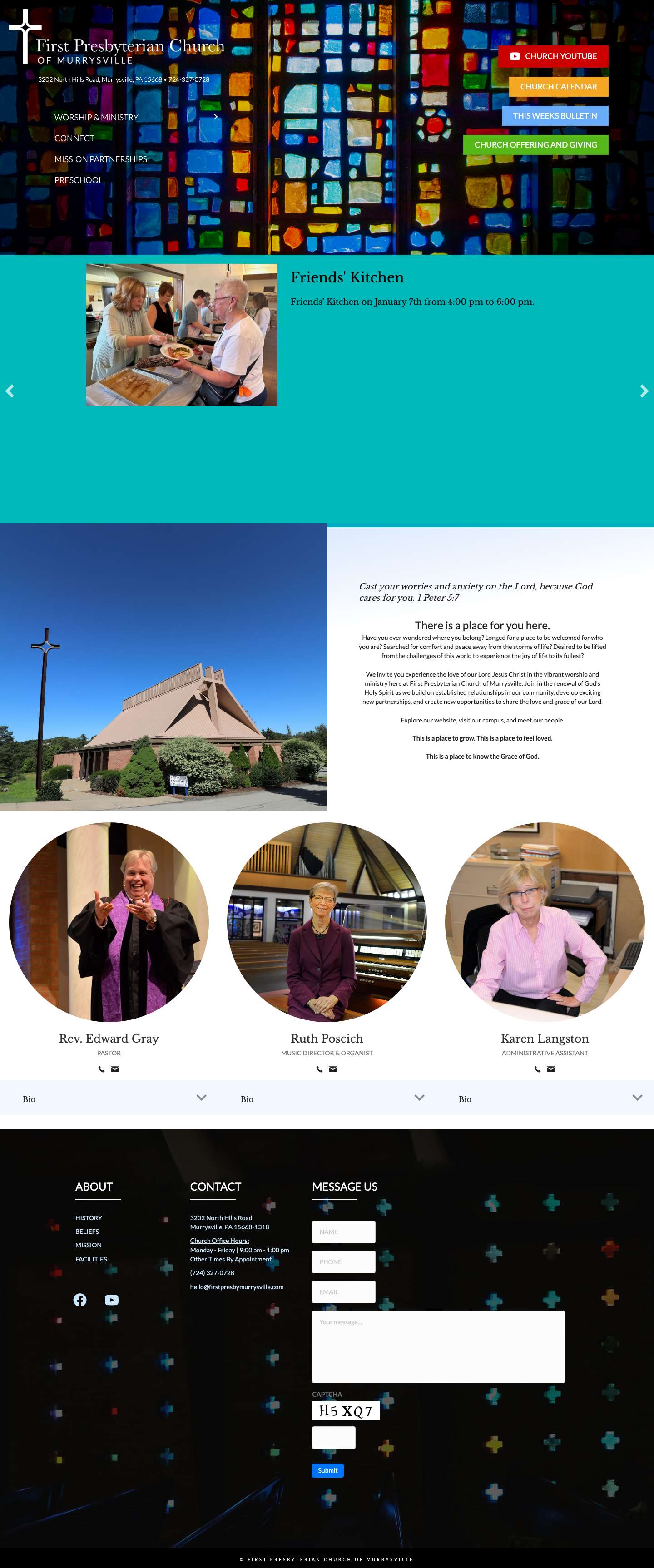 Home - First Presbyterian Church of Murrysville - Full Screenshot