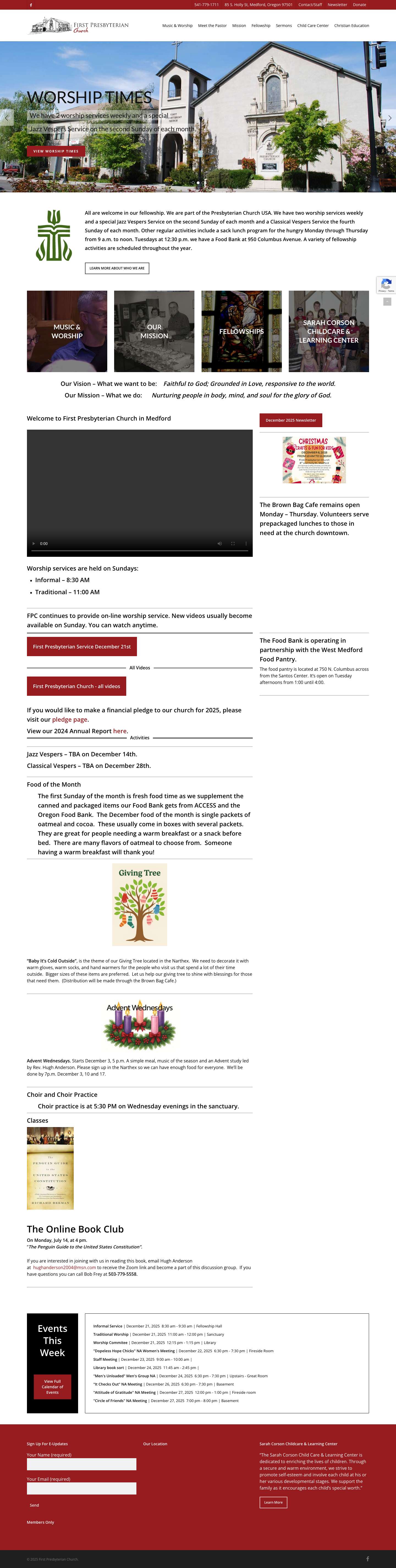 First Presbyterian Church – Celebrating 133 Years - Full Screenshot