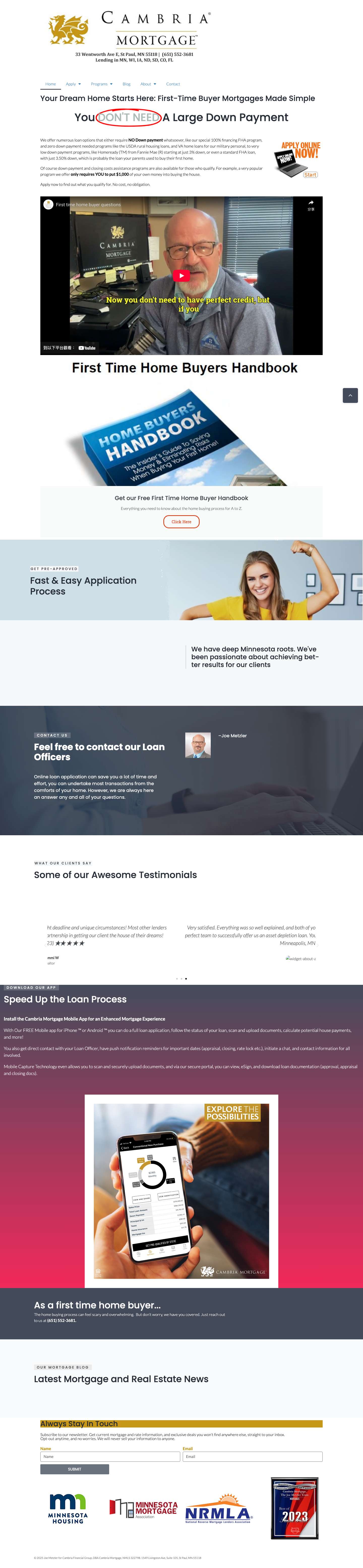 Minnesota First Time Home Buyer Programs - Full Screenshot