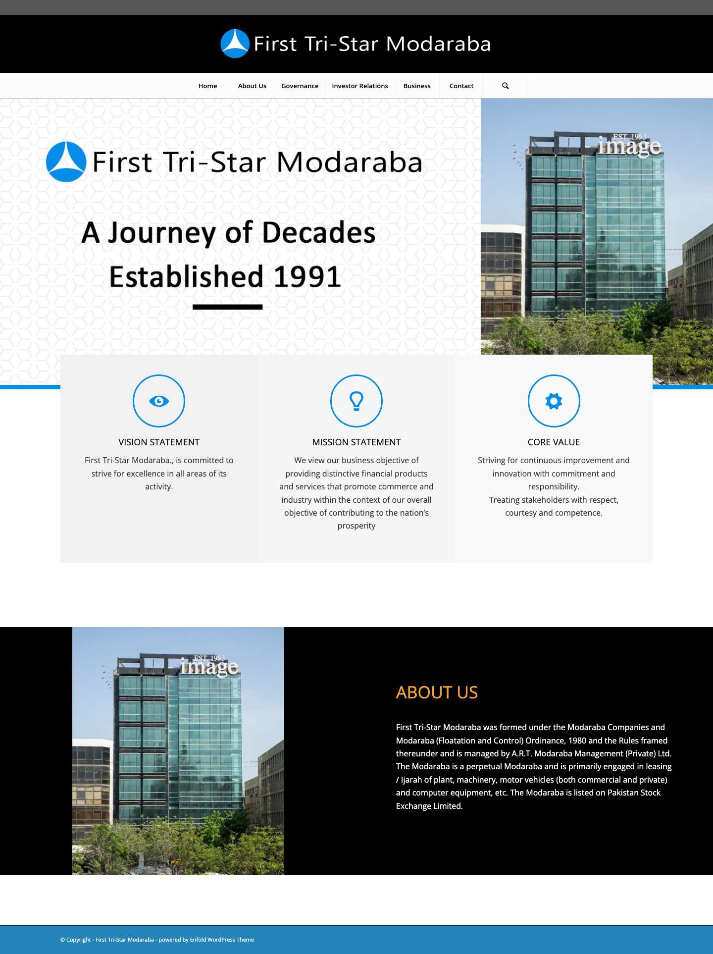 First Tri-Star Modaraba – Welcome to First Tri-Star Modaraba - Full Screenshot