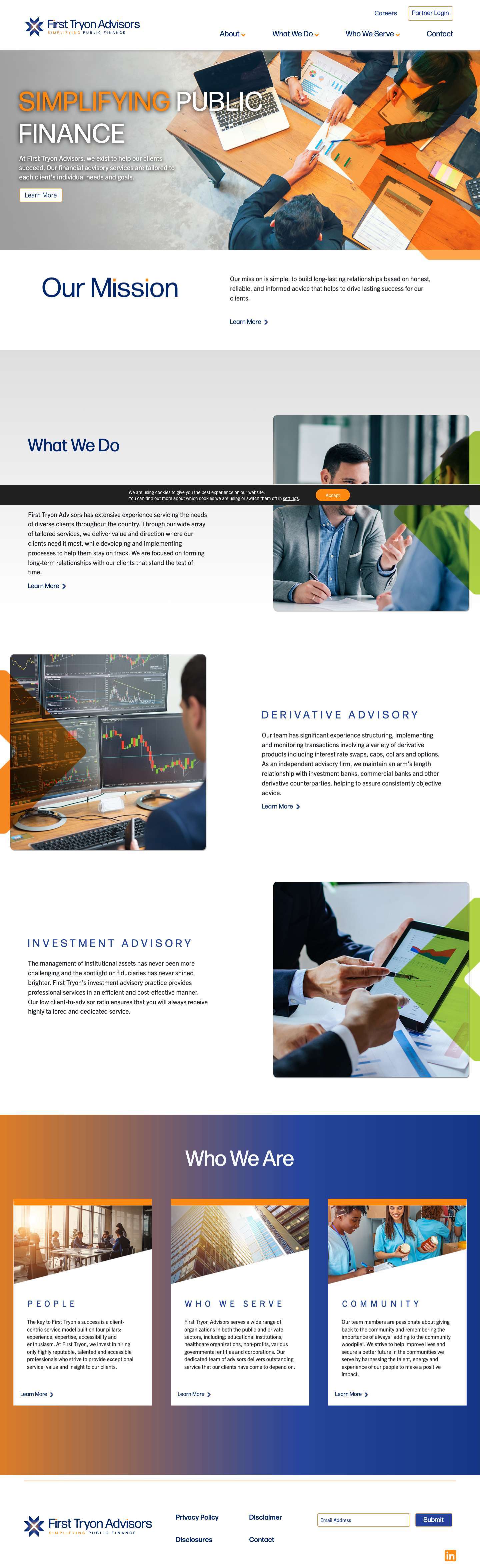 First Tryon Advisors | Simplifying Public FinanceFirst Tryon Advisors | Simplifying Public Finance - Full Screenshot