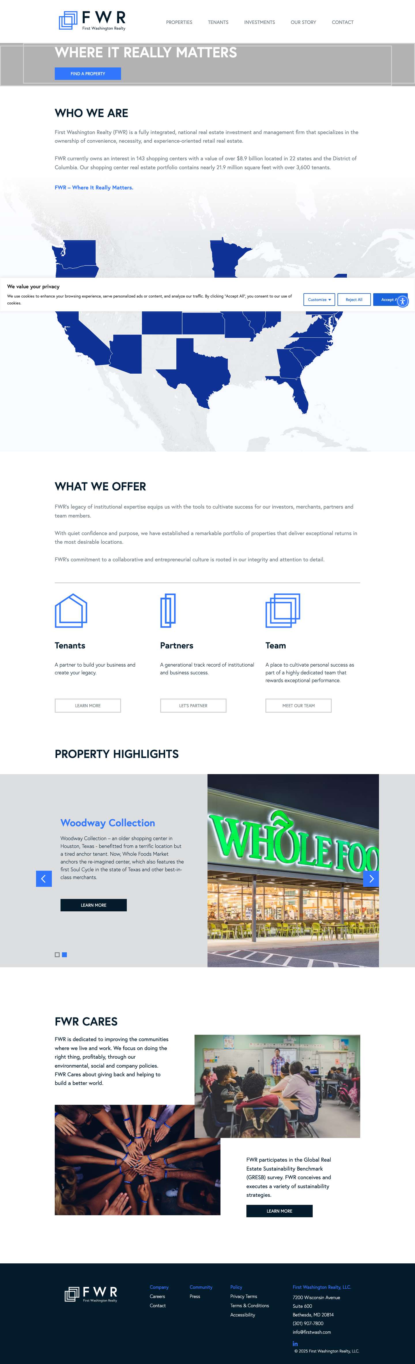 First Washington Realty - Full Screenshot