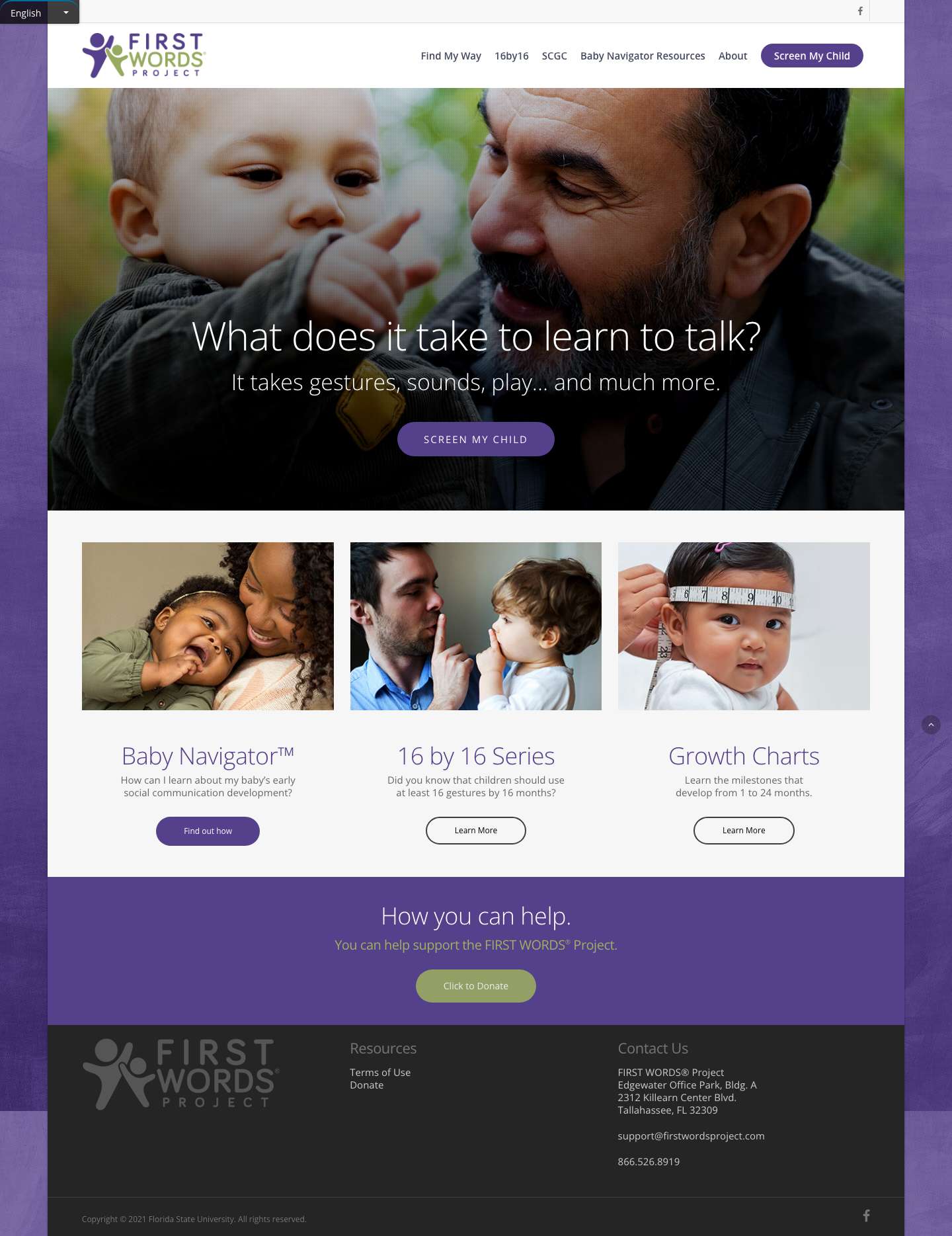 First Words Project – Watch, Learn, and Spread the Word - Full Screenshot