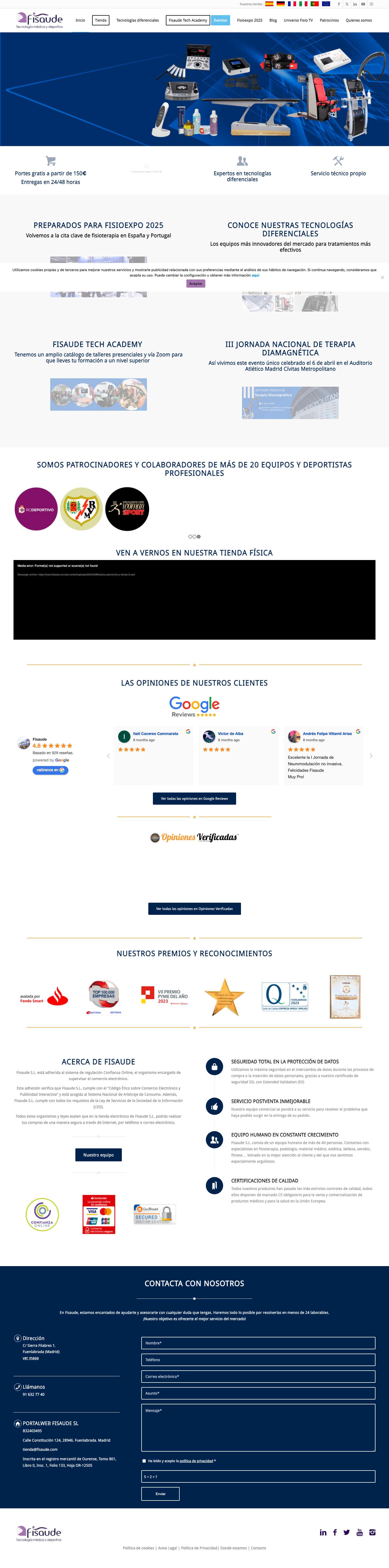 Material médico y de fisioterapia de calidad en FisaudeClick to open the search input fieldAnteriorPosteriorDesplazarse hacia arriba - Full Screenshot