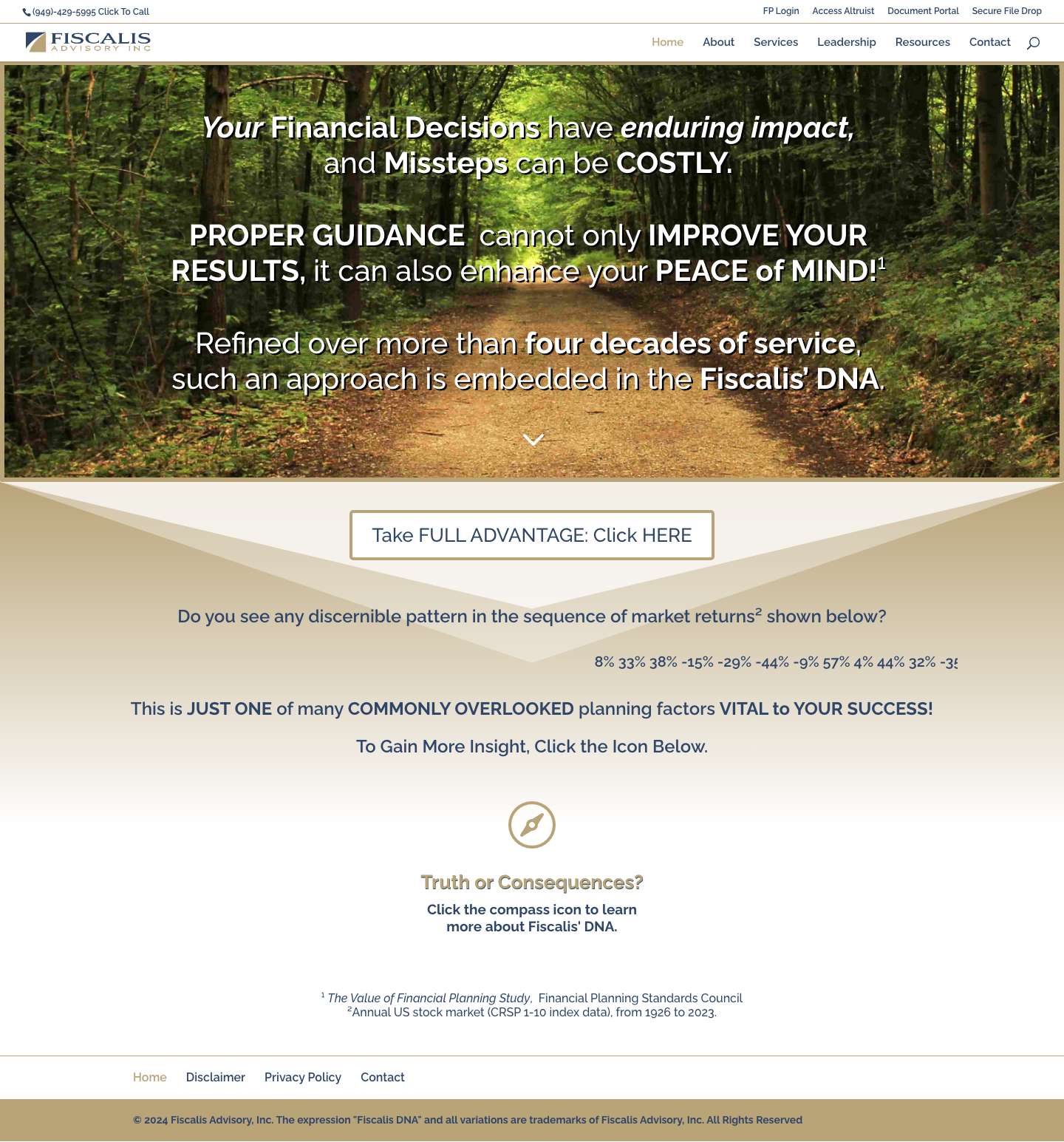 Fiduciary & Fee-Only Financial Planning and Guidance for Life - Full Screenshot