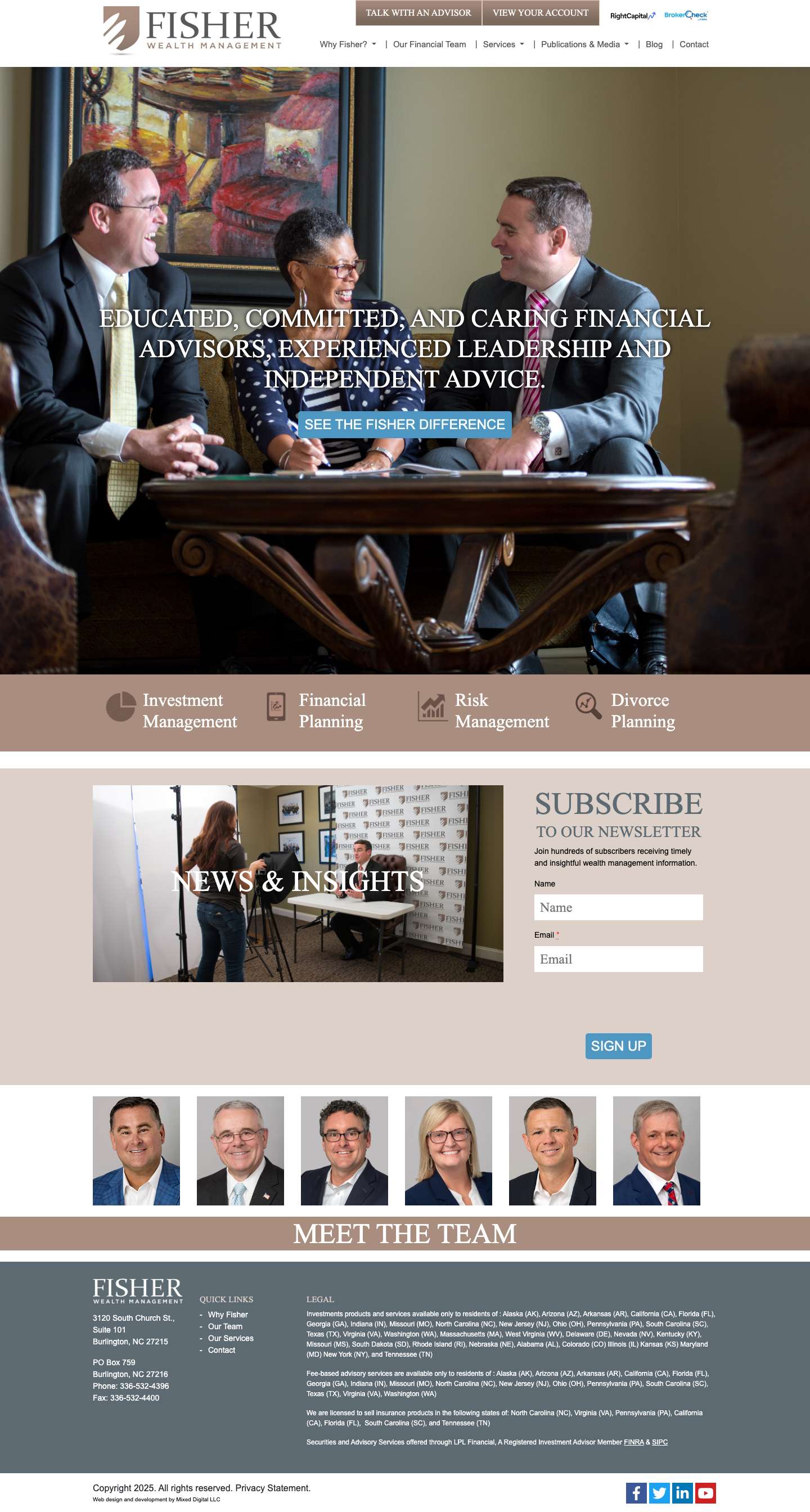 Wealth Management | Financial Services | Financial Planning | Financial Advisor, Burlington - Full Screenshot