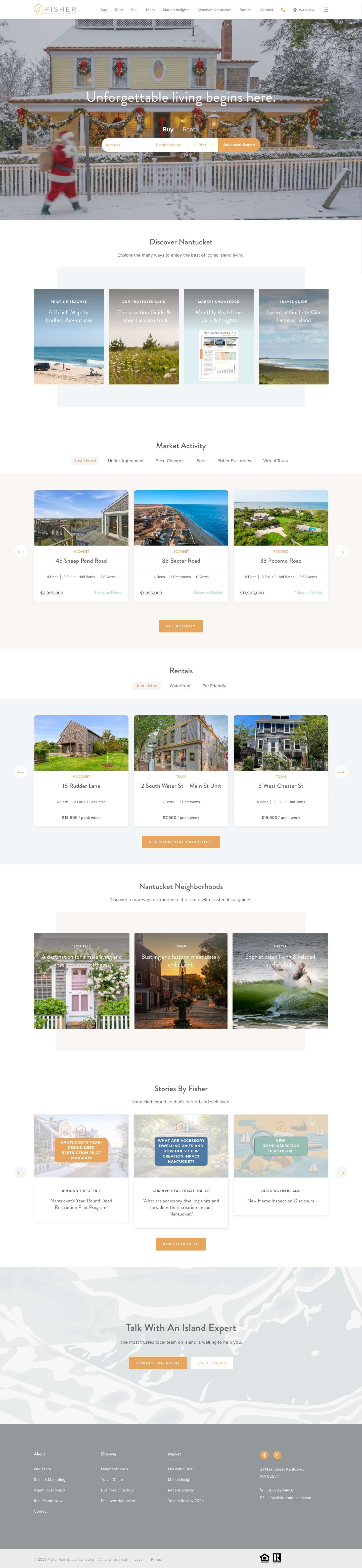 Nantucket Real Estate - Fisher Real Estate Nantucket - Full Screenshot