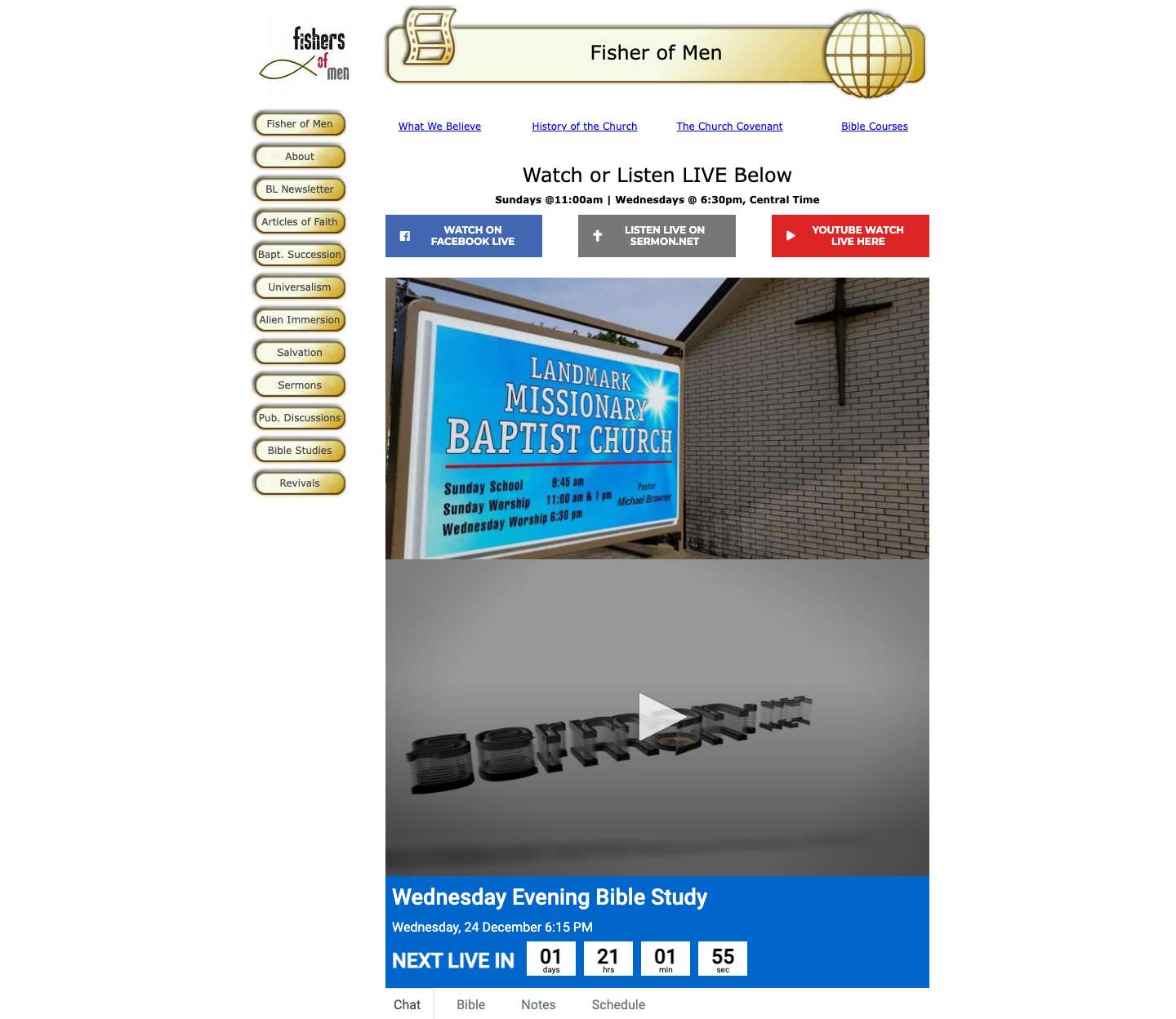 Fisher of Men – Biblically sound, fundamental baptist doctrine adhering to landmark church principles. - Full Screenshot