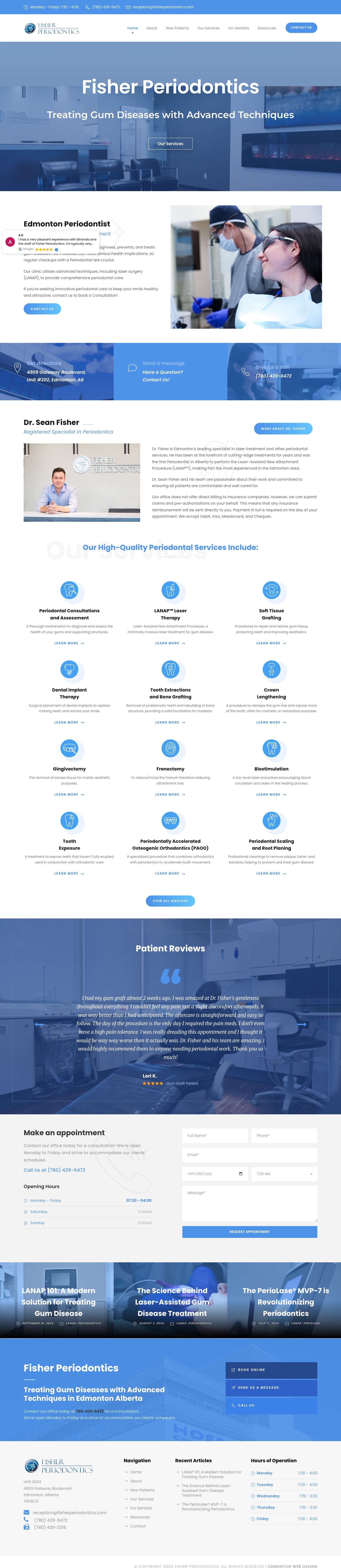 Fisher Periodontics - Full Screenshot