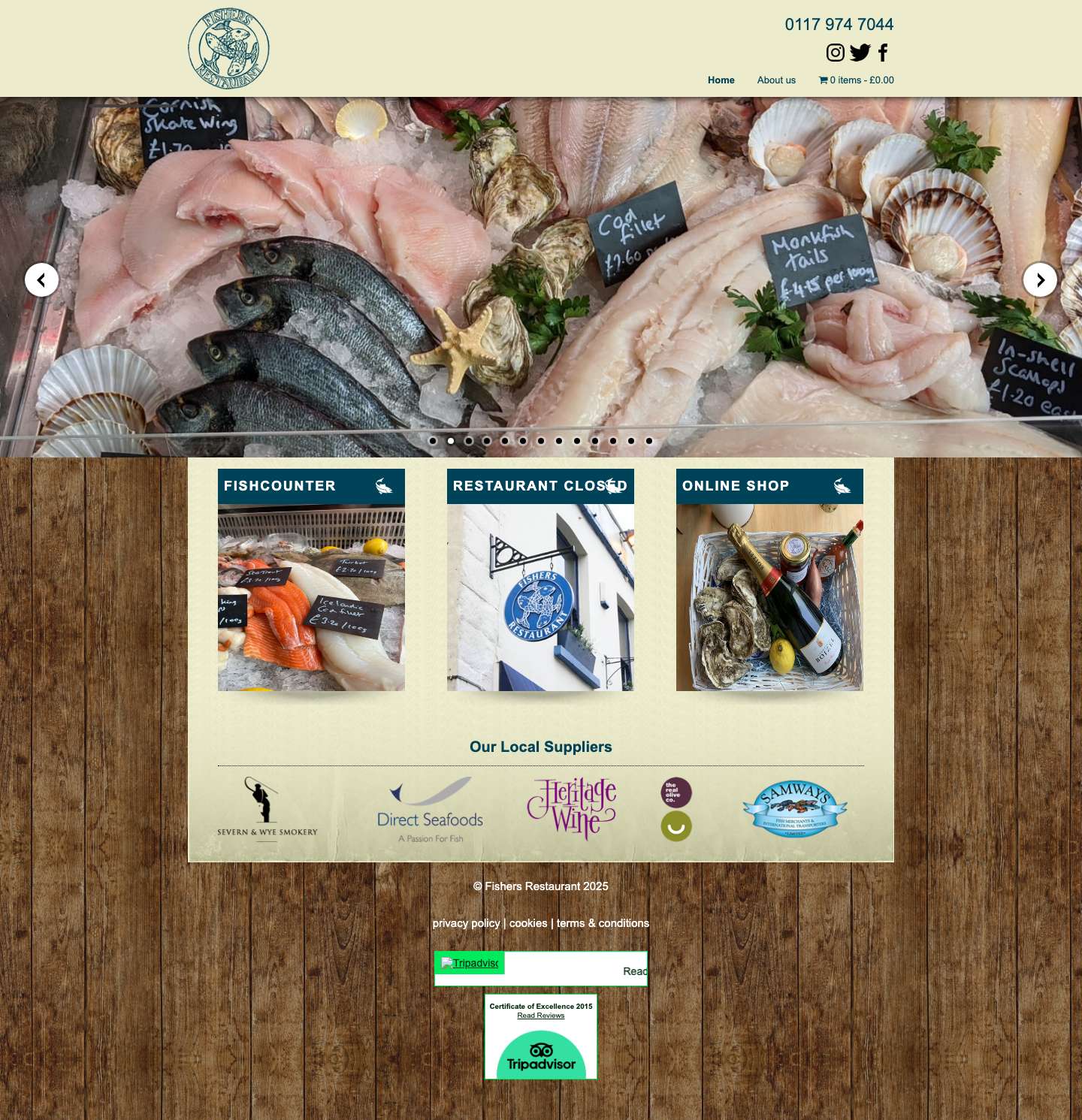 Fishers - Clifton Fishmonger & DeliFishers | local, seasonal, sustainable, fresh fish, seafood and shellfish selected and prepared with care in Clifton, Bristol - Full Screenshot