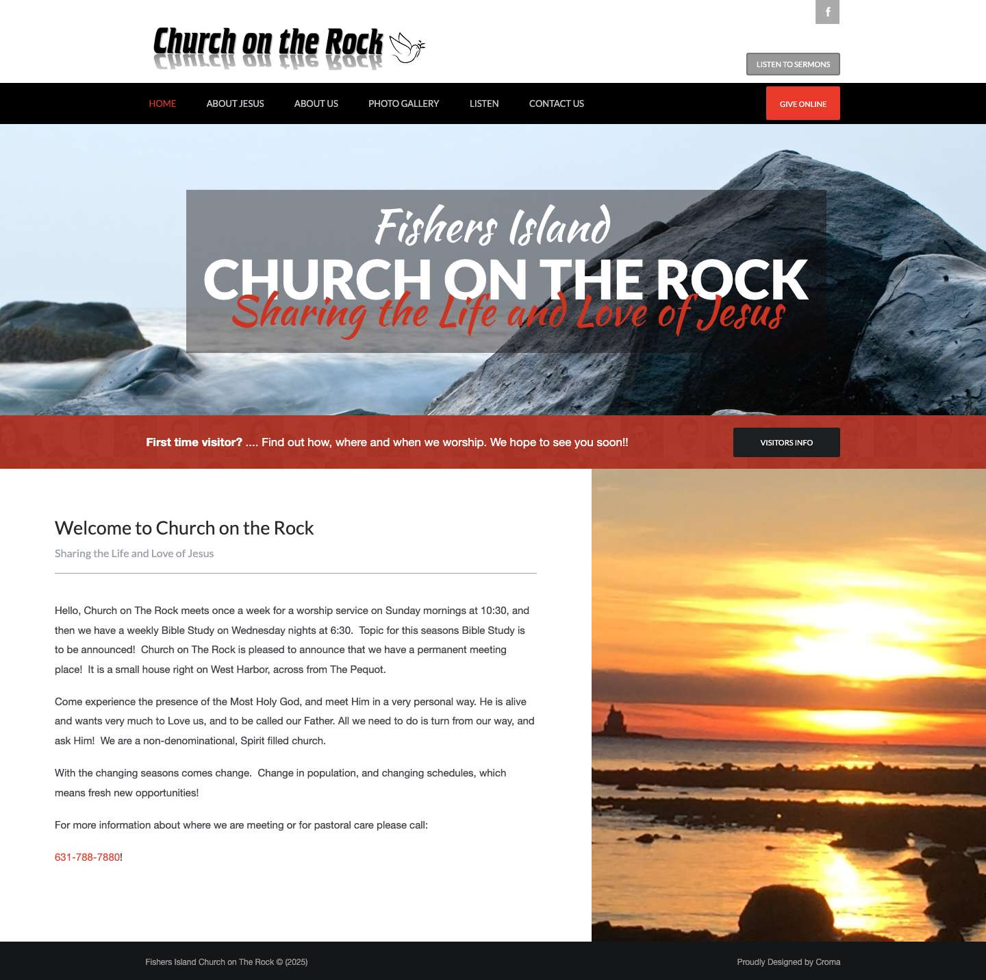 Fishers Island Church on The Rock - Full Screenshot