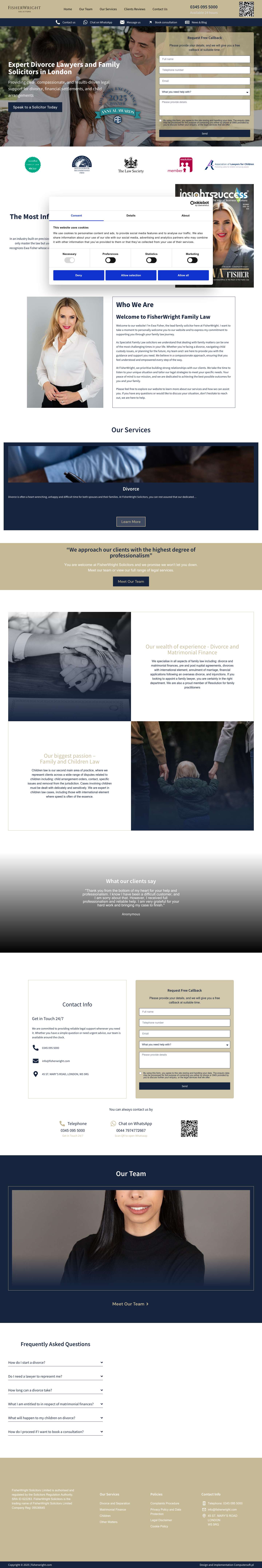 FisherWright – Divorce and Family Law Specialists - Full Screenshot