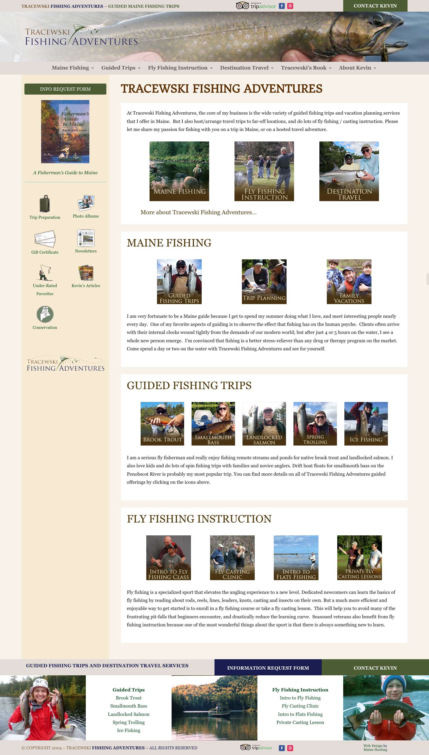 Tracewski Fishing Adventures - Offering Guided Fishing Trips - Full Screenshot