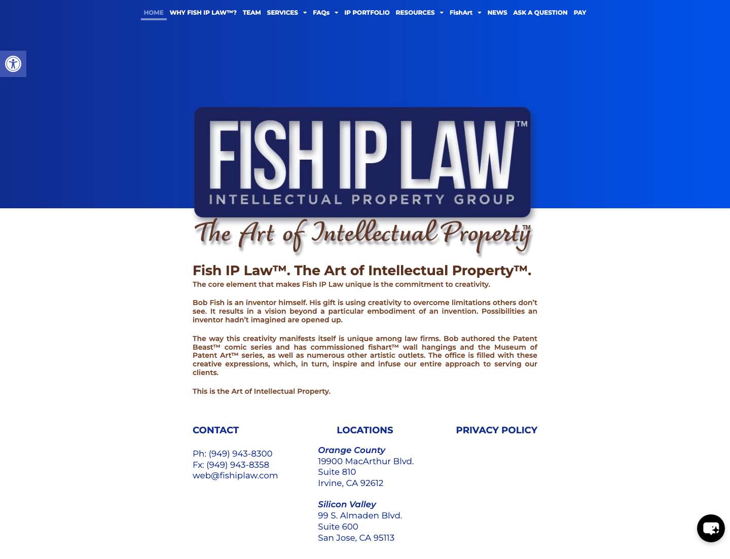 The Art of Intellectual Property - Creative Solutions - Fish IP LawAccessibility ToolsIncrease TextDecrease TextGrayscaleHigh ContrastNegative ContrastLight BackgroundLinks UnderlineReadable FontReset - Full Screenshot