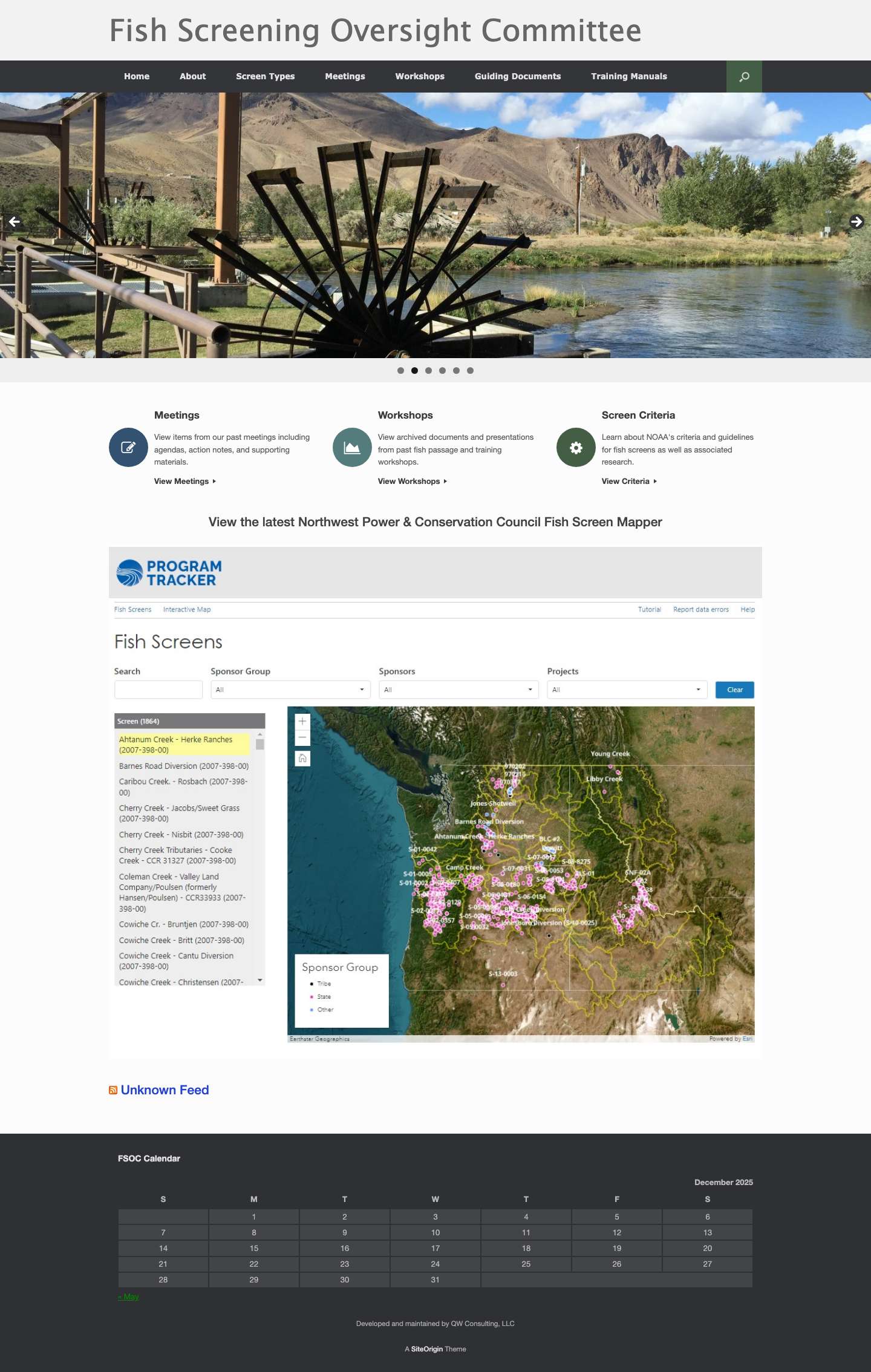 Fish Screening Oversight Committee – Fish Screening Oversight Committee - Full Screenshot
