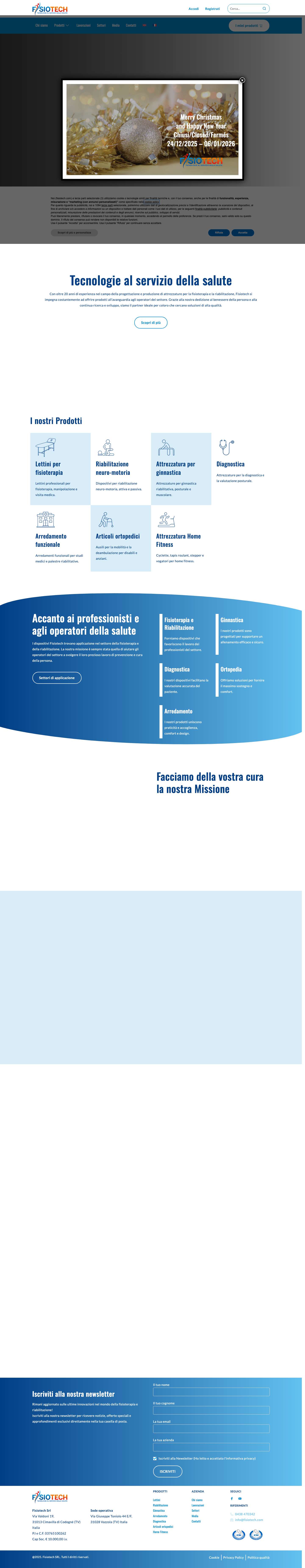 Attrezzature per Fisioterapia e Riabilitazione di qualità | Fisiotech - Full Screenshot