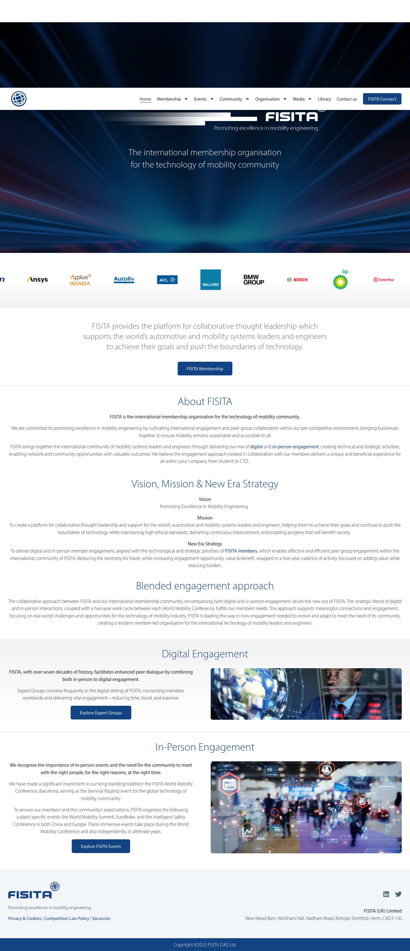 FISITA – Promoting excellence in mobility engineering - Full Screenshot