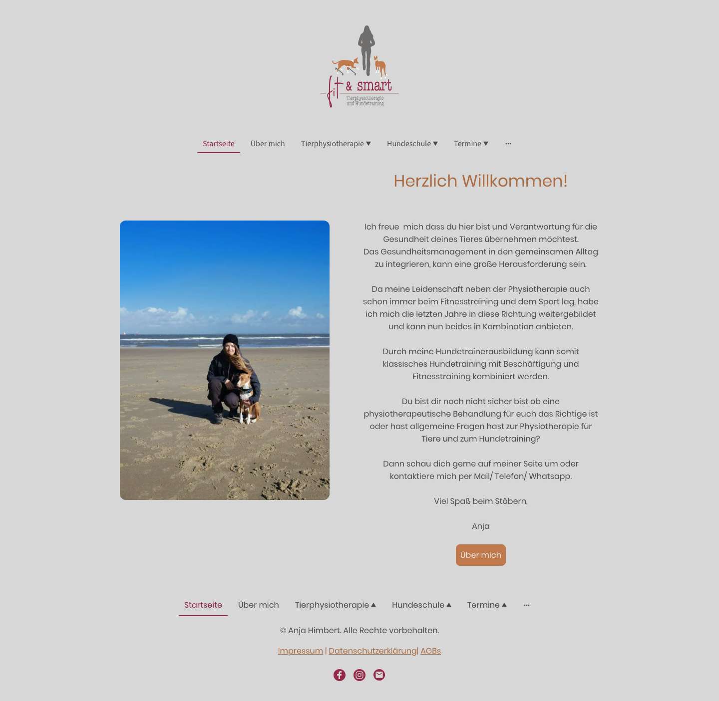 mobile Tierphysiotherapie & Hundetraining im Saarland - Full Screenshot