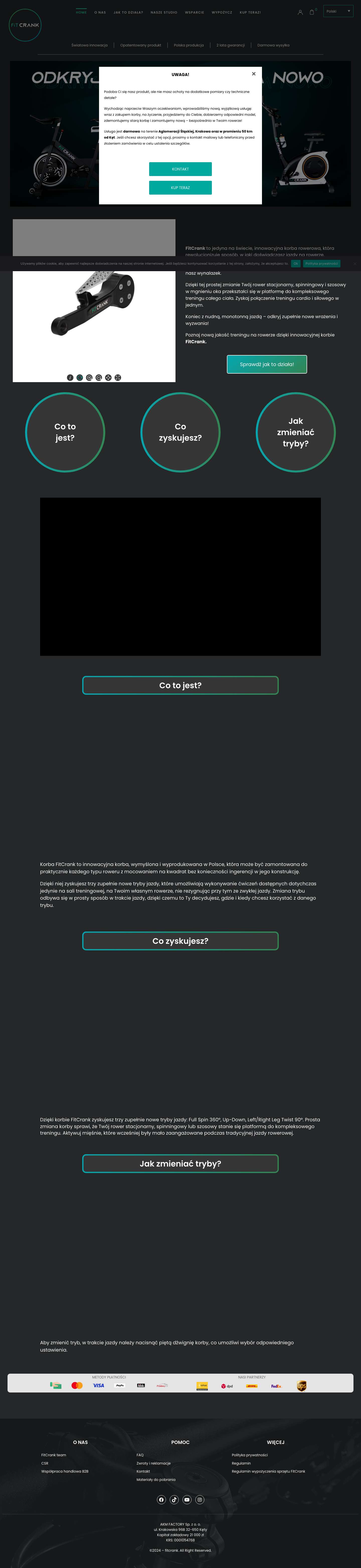 Home - FitCrank - Full Screenshot