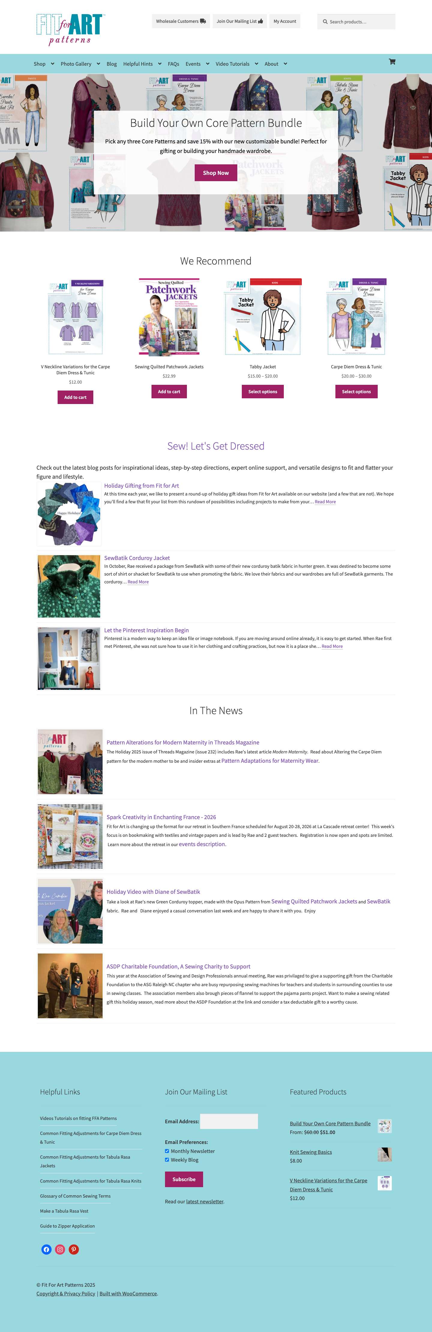 Home - Fit For Art Patterns - Full Screenshot