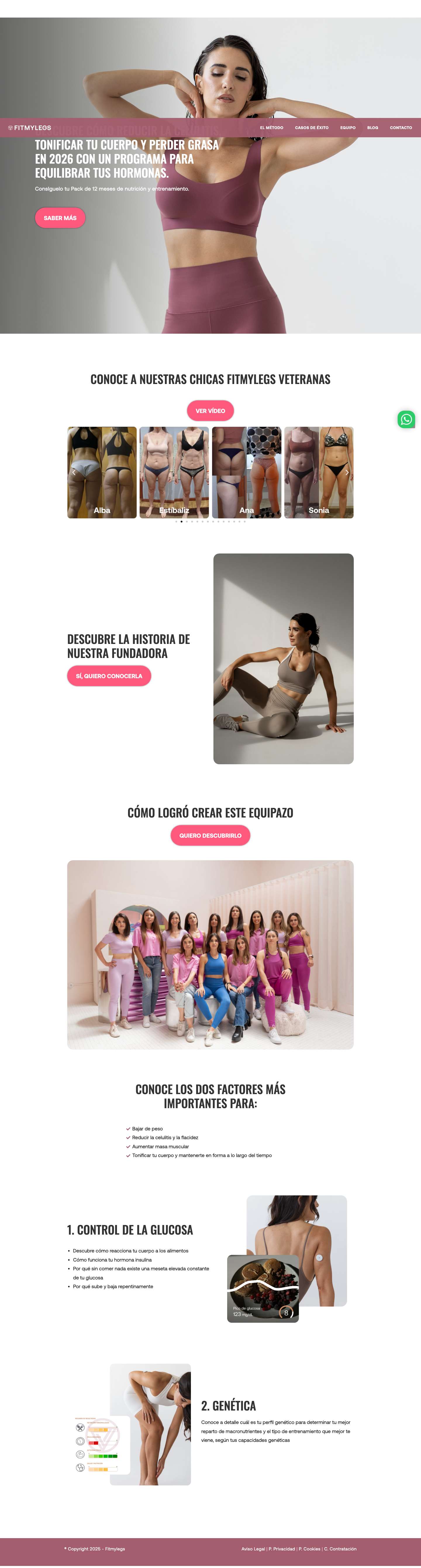 FITMYLEGS - Primera plataforma online de entrenamiento y nutrición para mujeres. - Full Screenshot