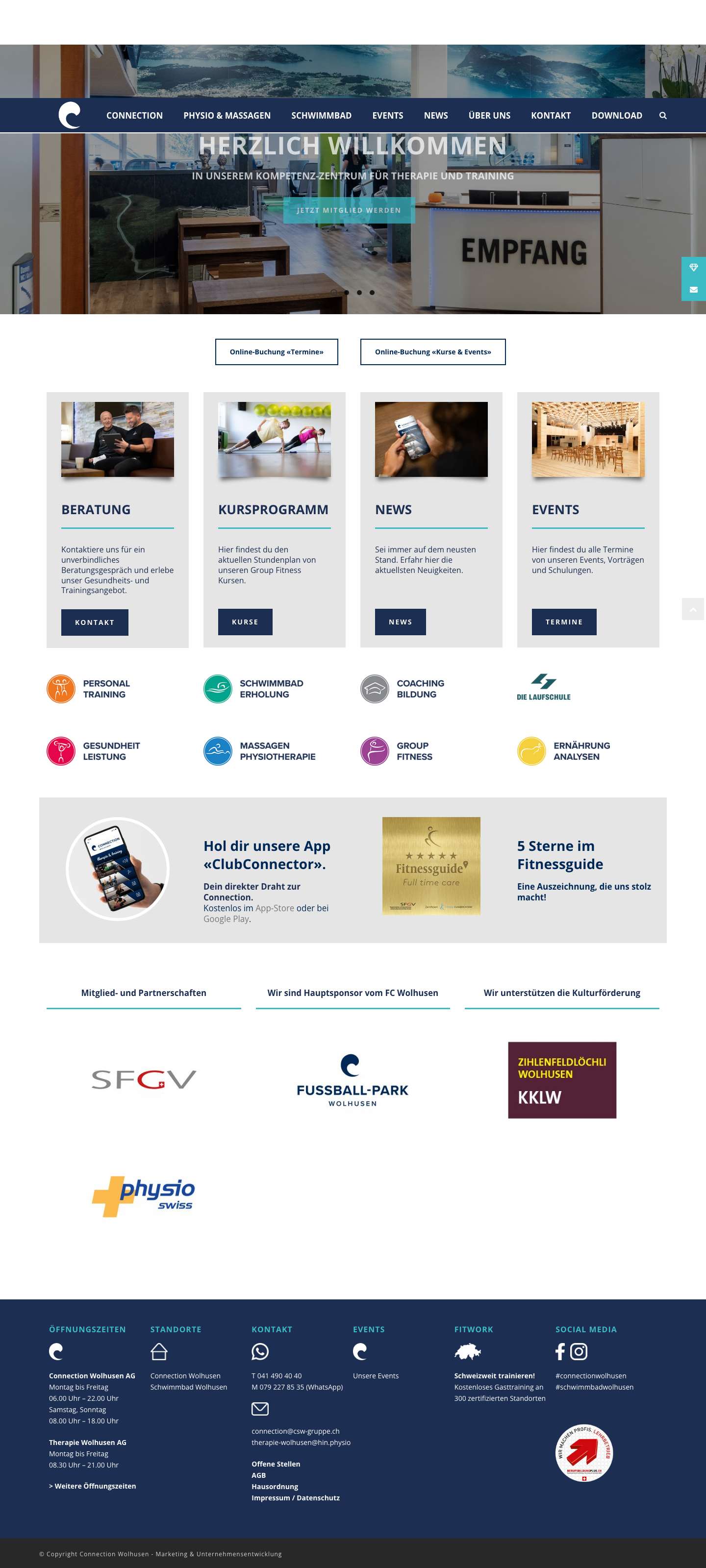 Connection Wolhusen – Zentrum für Therapie und Training - Full Screenshot