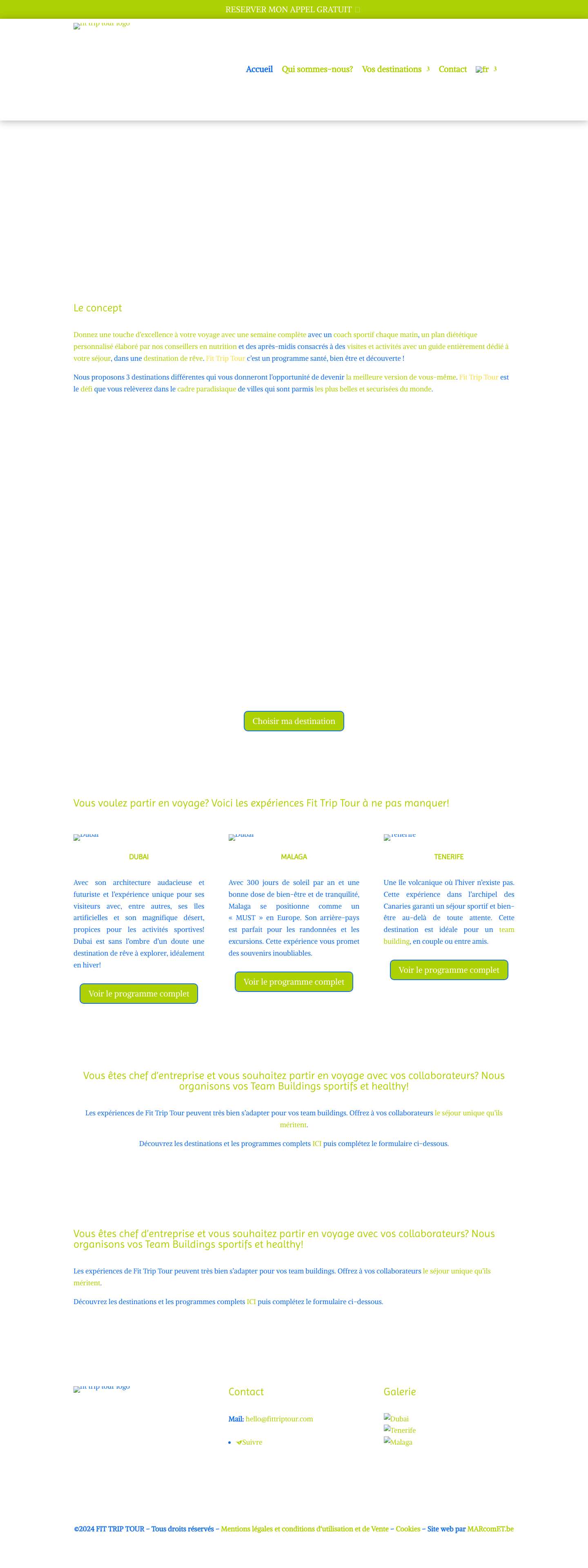 Fit Trip Tour - Donnez un sens à votre voyage avec un séjour sport et bien-être - Full Screenshot