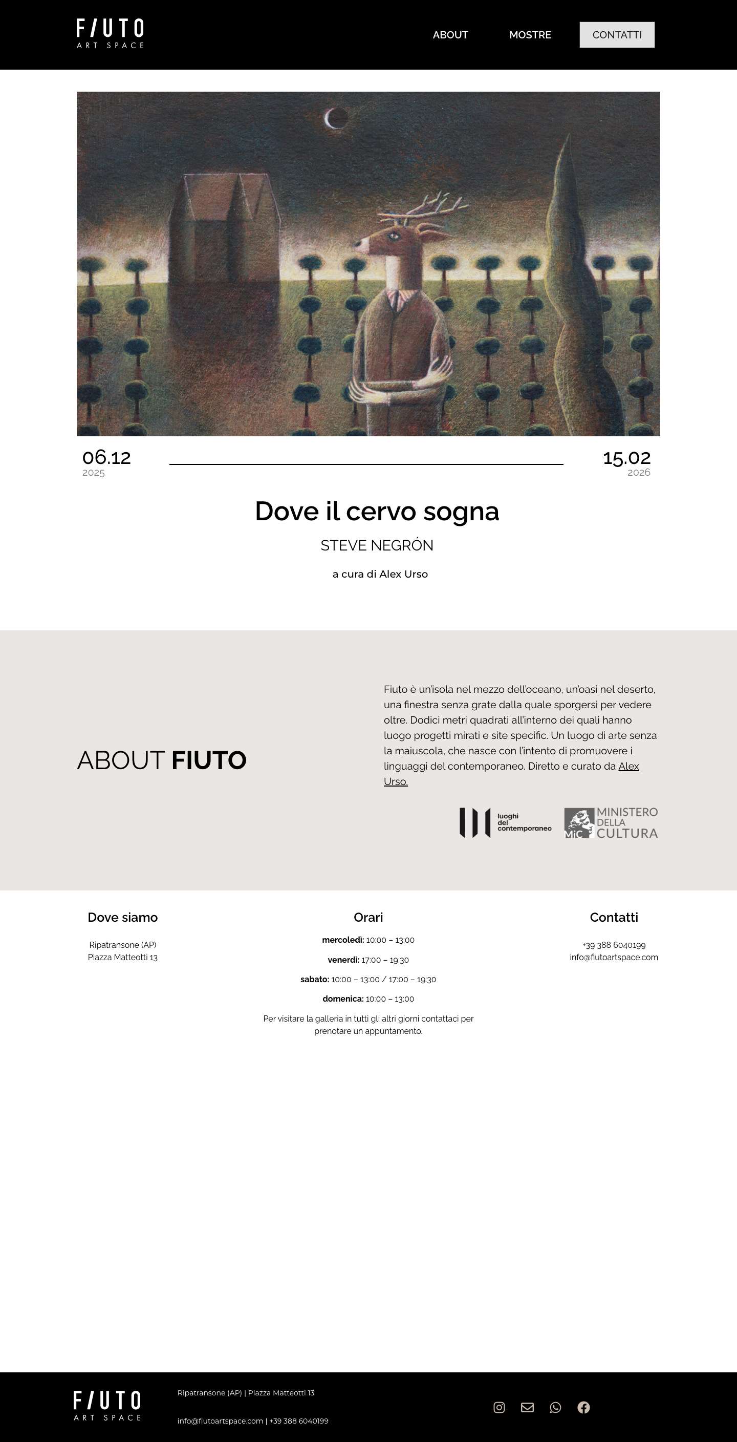 Homepage - FIUTO Art Space - Full Screenshot
