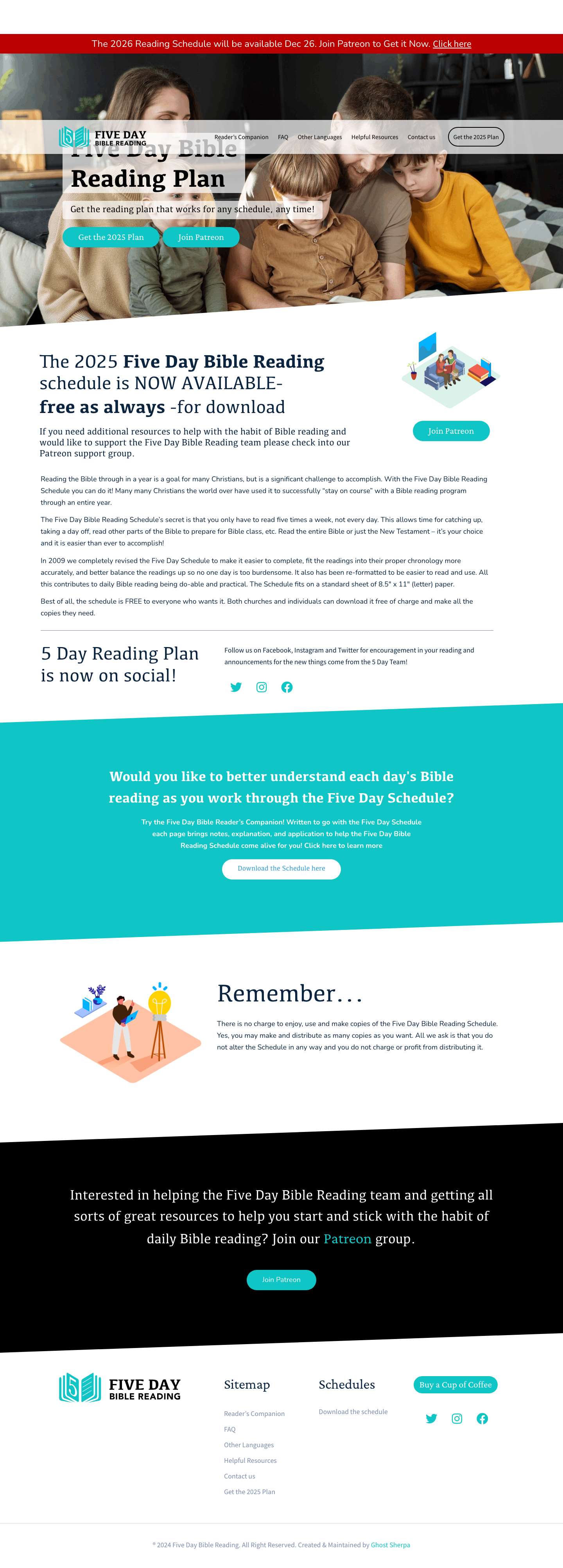 Five Day Bible Reading – Get the reading plan that works for any schedule, any time! - Full Screenshot