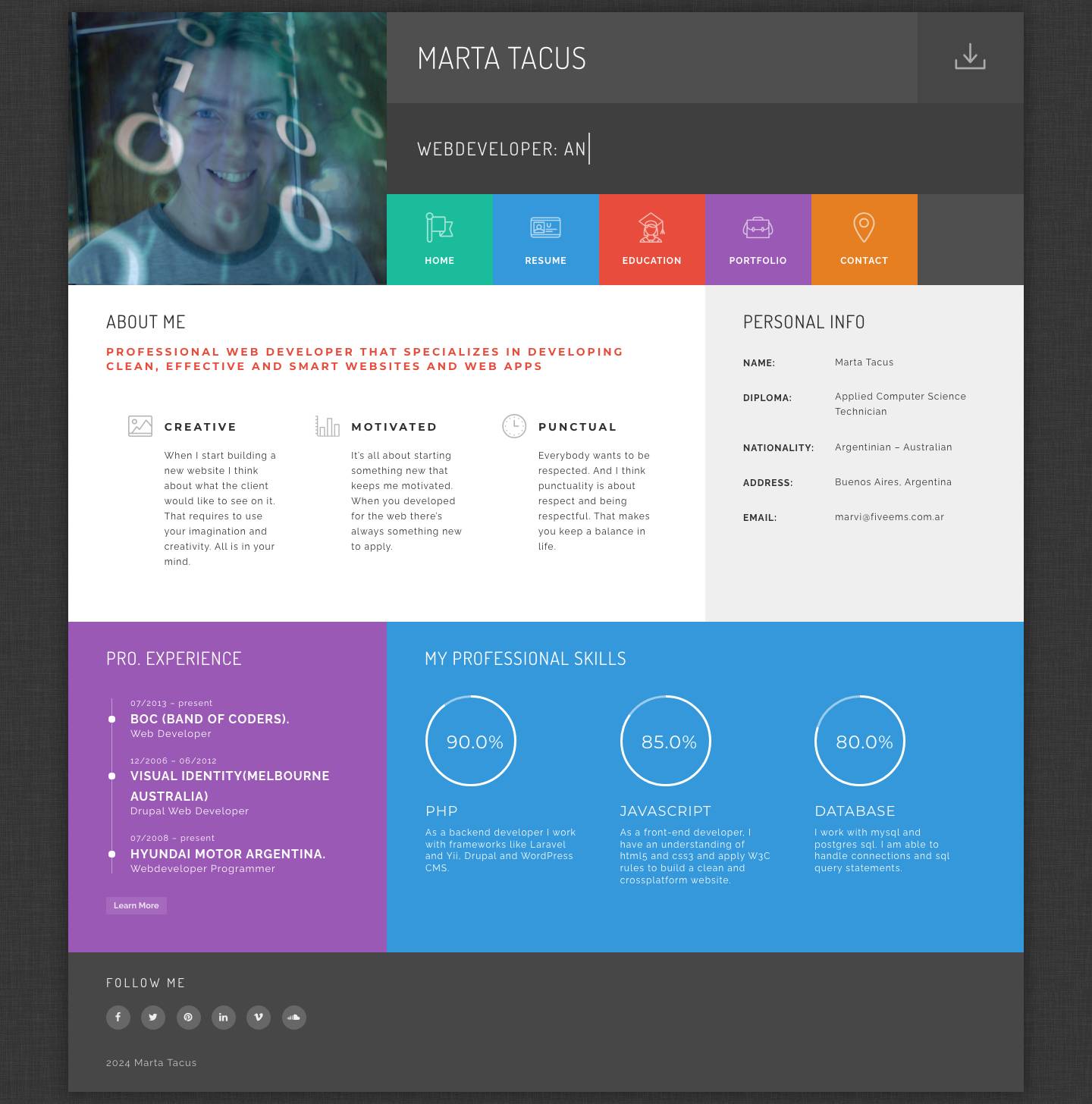 Marta Tacus – Minumum Movements Means Maximun Moments - Full Screenshot