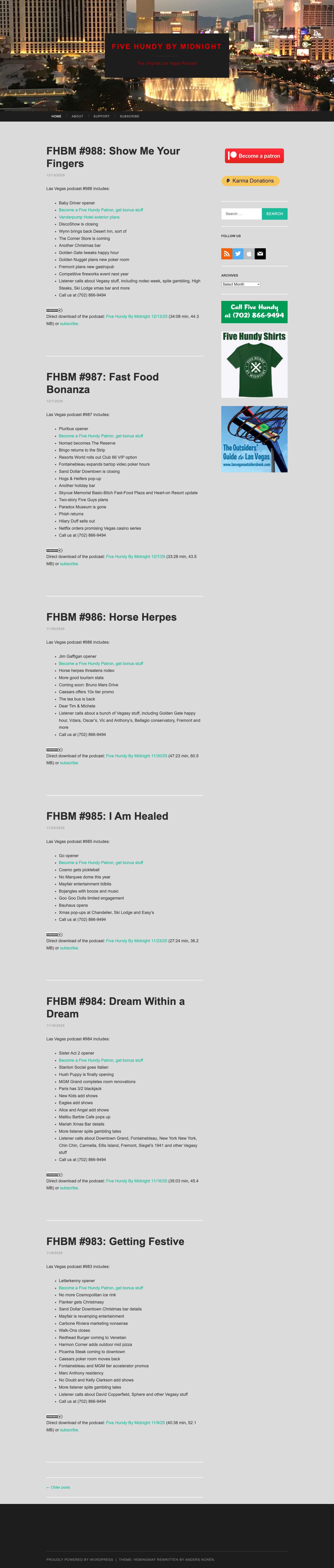 Las Vegas Podcast: Five Hundy by Midnight - Full Screenshot