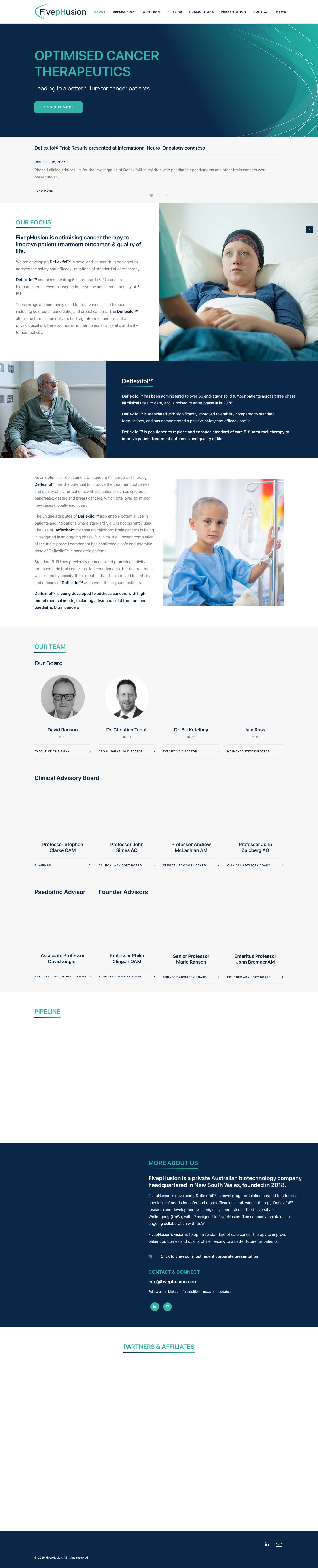 FivepHusion - Optimised Cancer Therapeutics - Full Screenshot