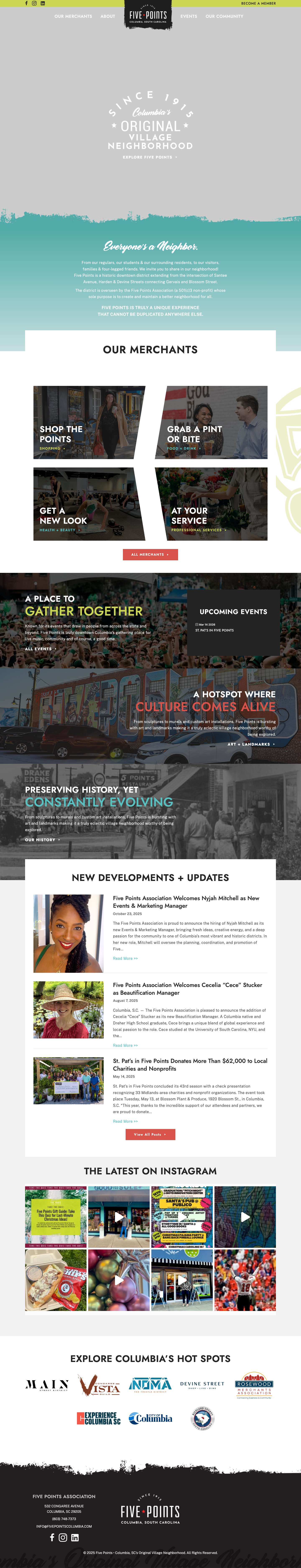 Five Points • Columbia, SC's Original Village Neighborhood - Full Screenshot