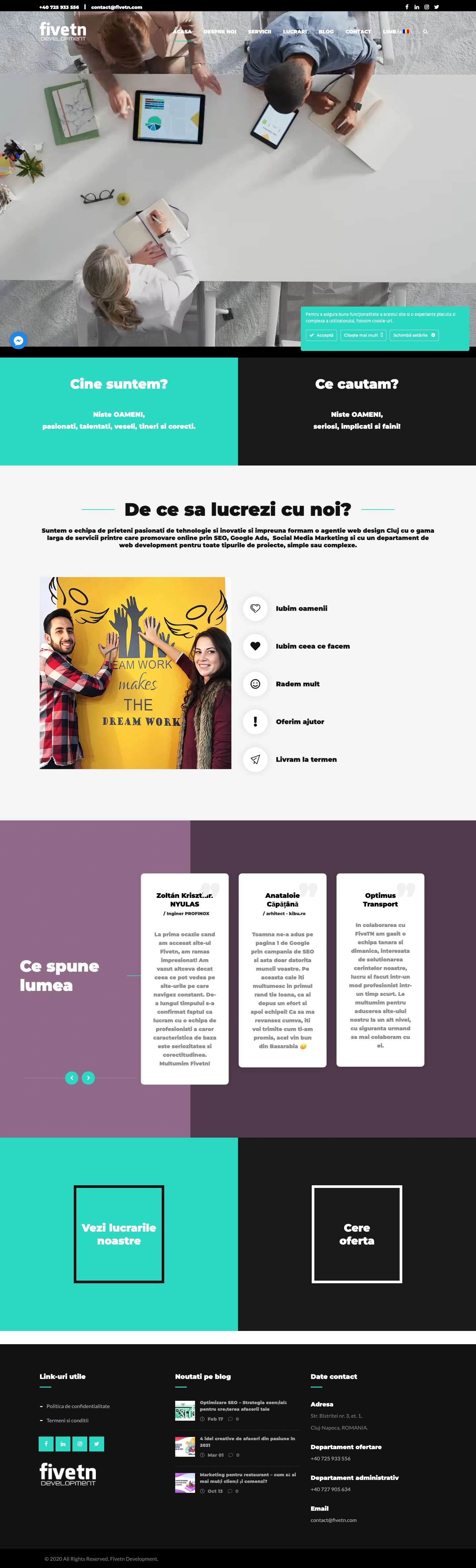 Web Design Cluj | Promovare online | Agentie Web Design | FIVETN - Full Screenshot