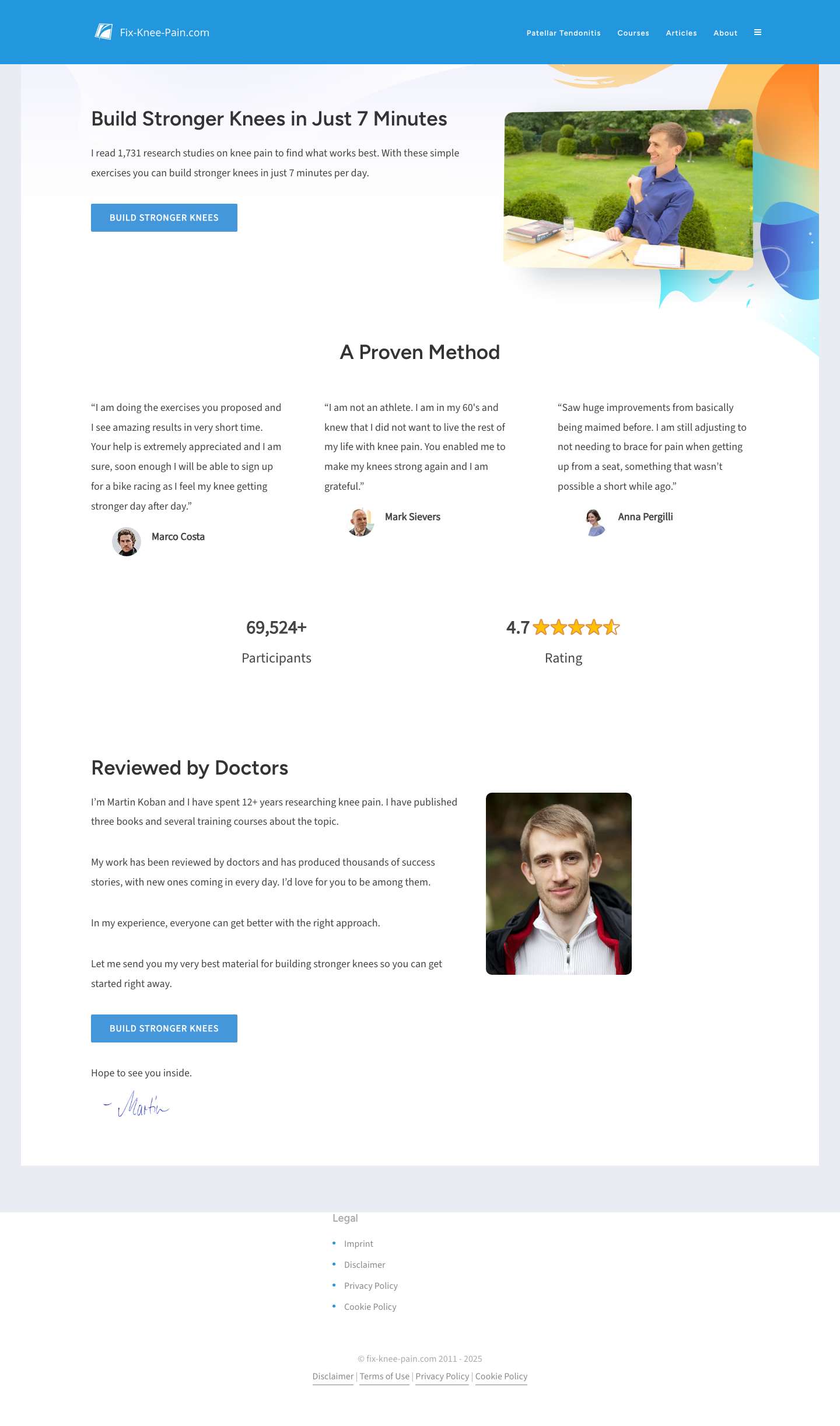 Welcome - fix-knee-pain.com - Full Screenshot