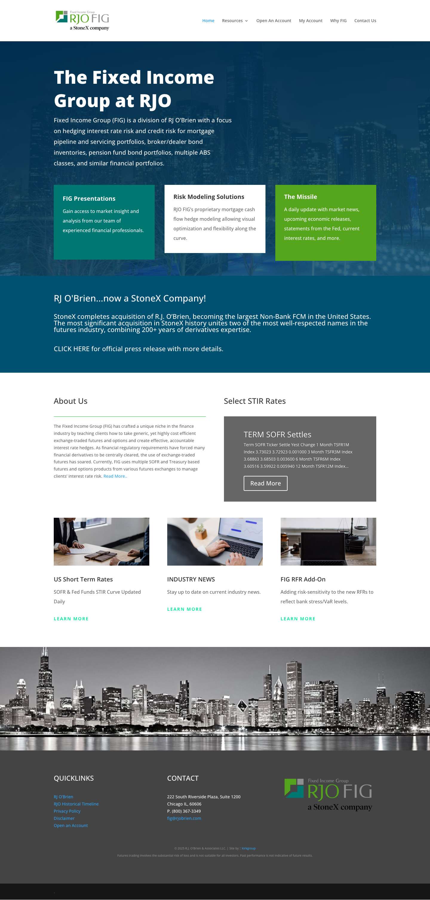 Fixed Income Group | R.J.O'Brien a StoneX Company | Fixed Income Group | R.J.O'Brien a StoneX Company - Full Screenshot