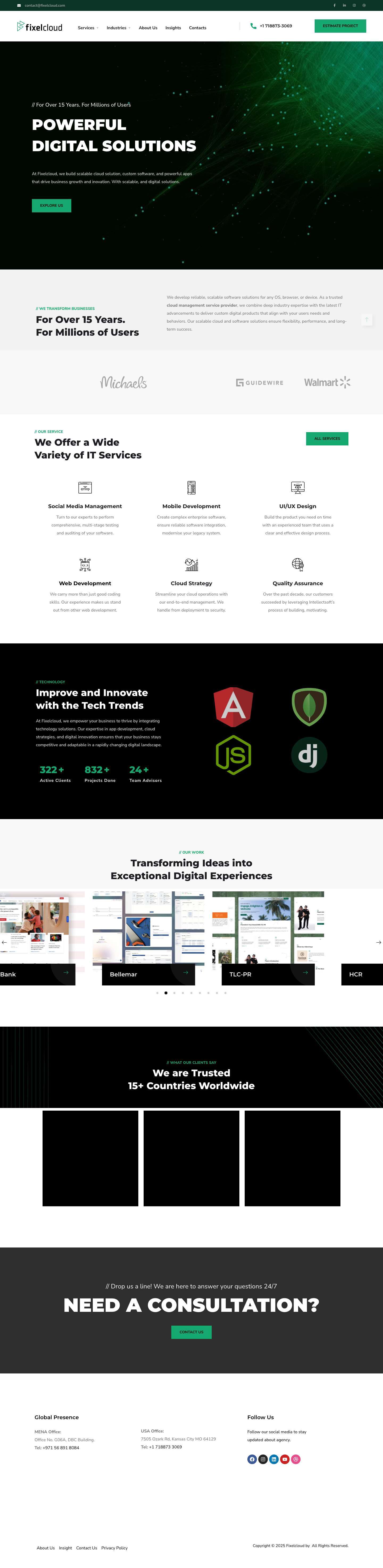Digital Solutions - FixelcloudDigital Solutions - Fixelcloud - Full Screenshot