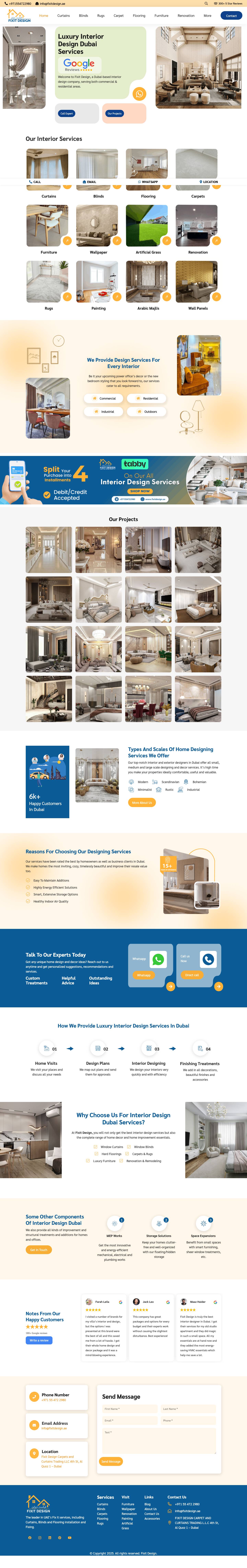 Interior Design Dubai | No.1 Interior Designers In UAE - Full Screenshot