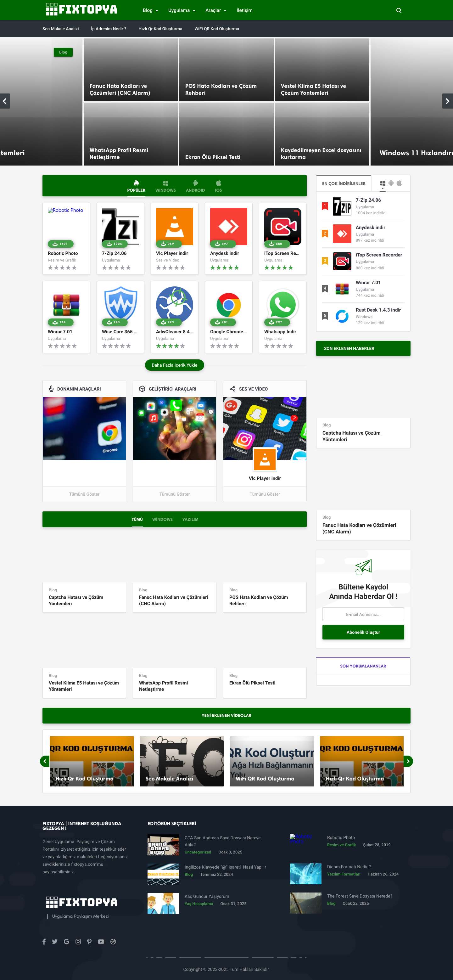 Fixtopya Uygulama Paylaşım ve Çözüm Portalı - Çözüm Odaklı Bir Gelecek İçin - Full Screenshot