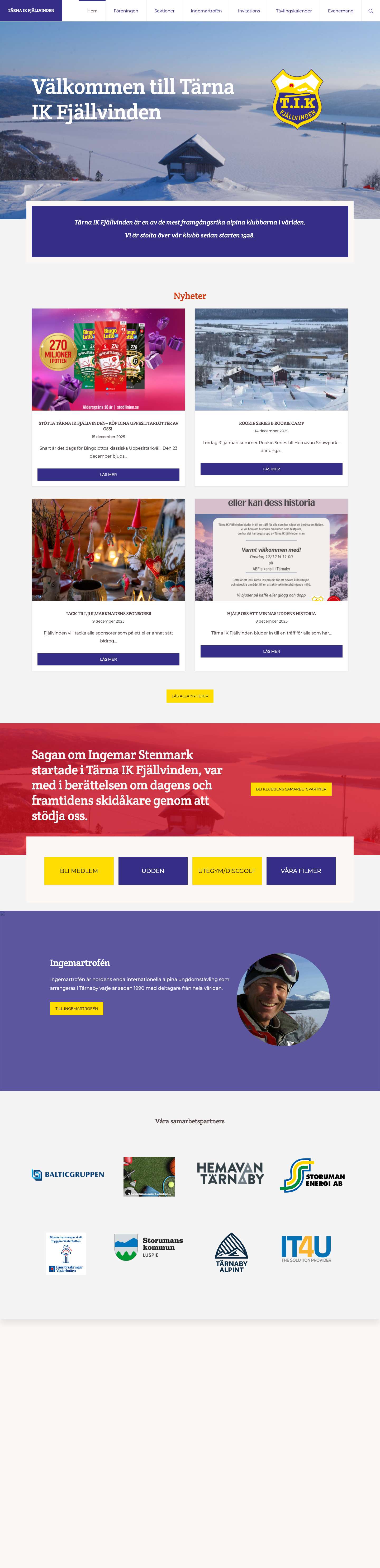 Tärna IK Fjällvinden – En av de mest framgångsrika klubbarna i världen.FacebookInstagramVimeo - Full Screenshot