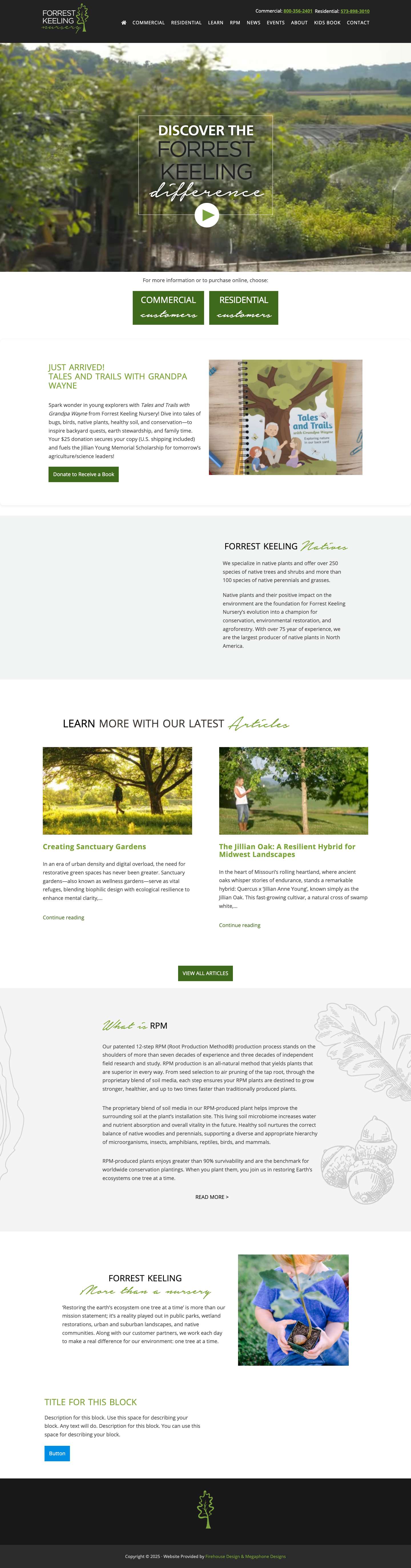 Homepage - Forrest Keeling Nursery - Full Screenshot