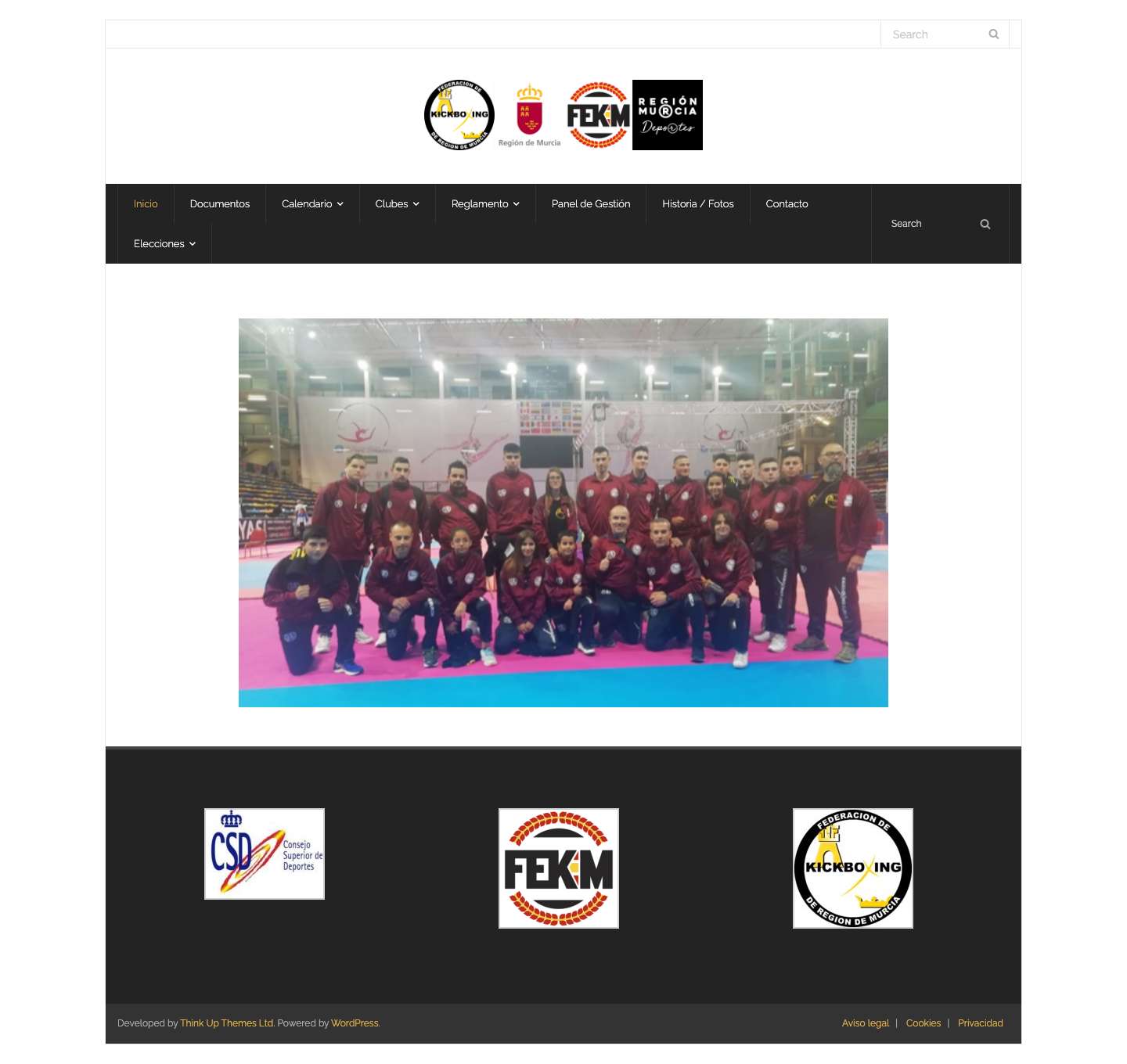 Inicio - Federación de Kickboxing Región de Murcia - Full Screenshot