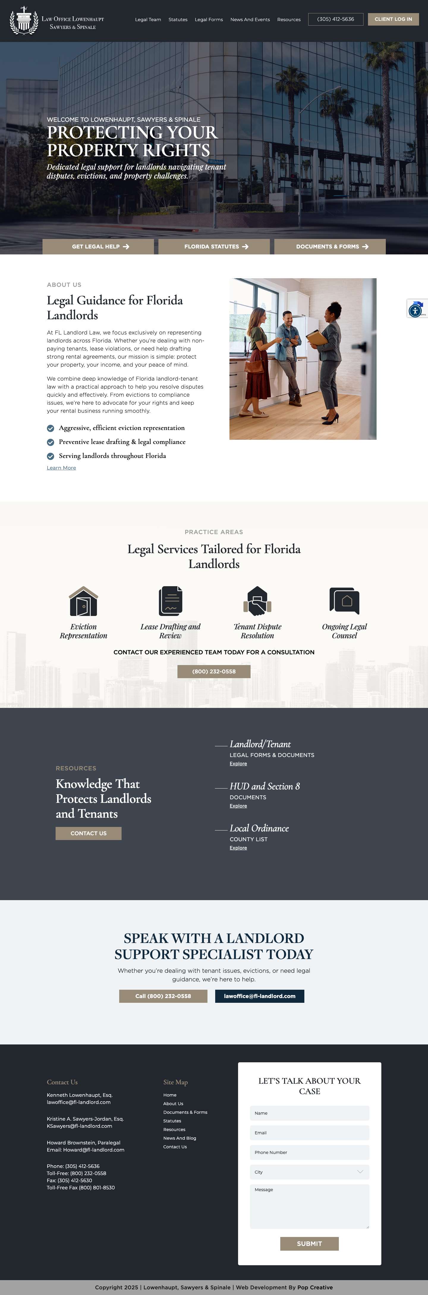 Lowenhaupt, Sawyers & Spinale Law Firm - Full Screenshot