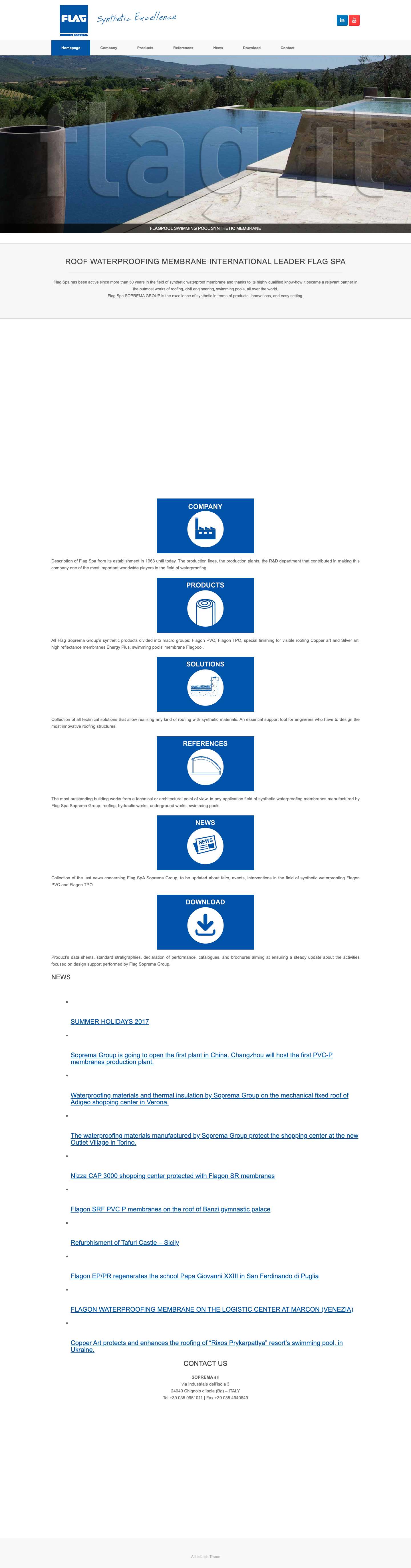Waterproofing Membrane and Roofing Material PVC and TPO Warm Roof - Full Screenshot