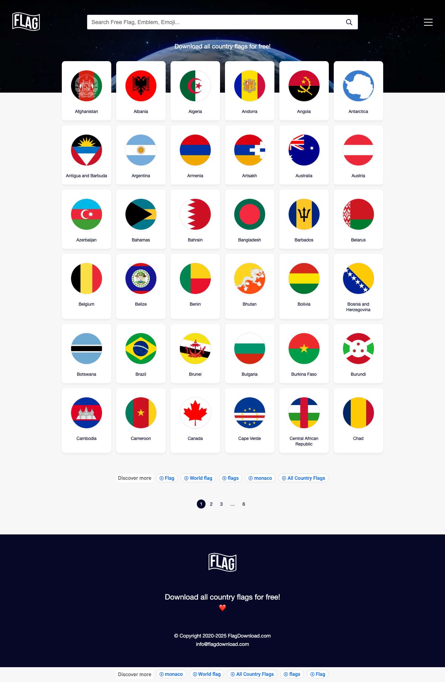 Flag Download · Download all country flags for free! - Full Screenshot