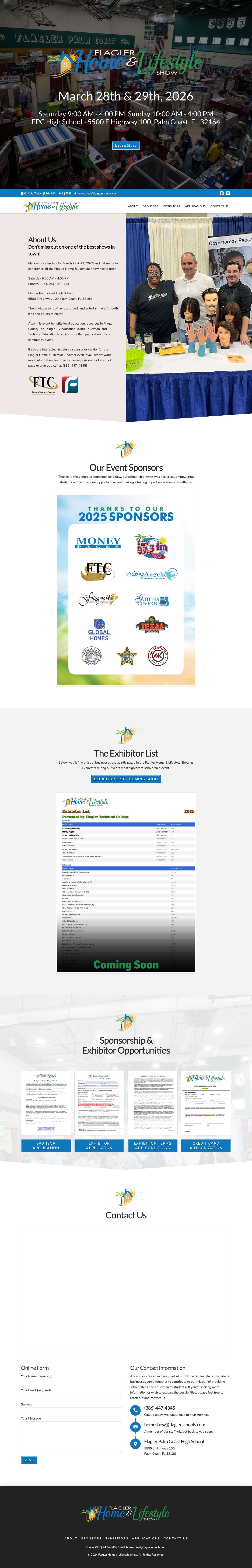 Flagler Home and Lifestyle Show | Flagler Home and Lifestyle Show Website - Full Screenshot