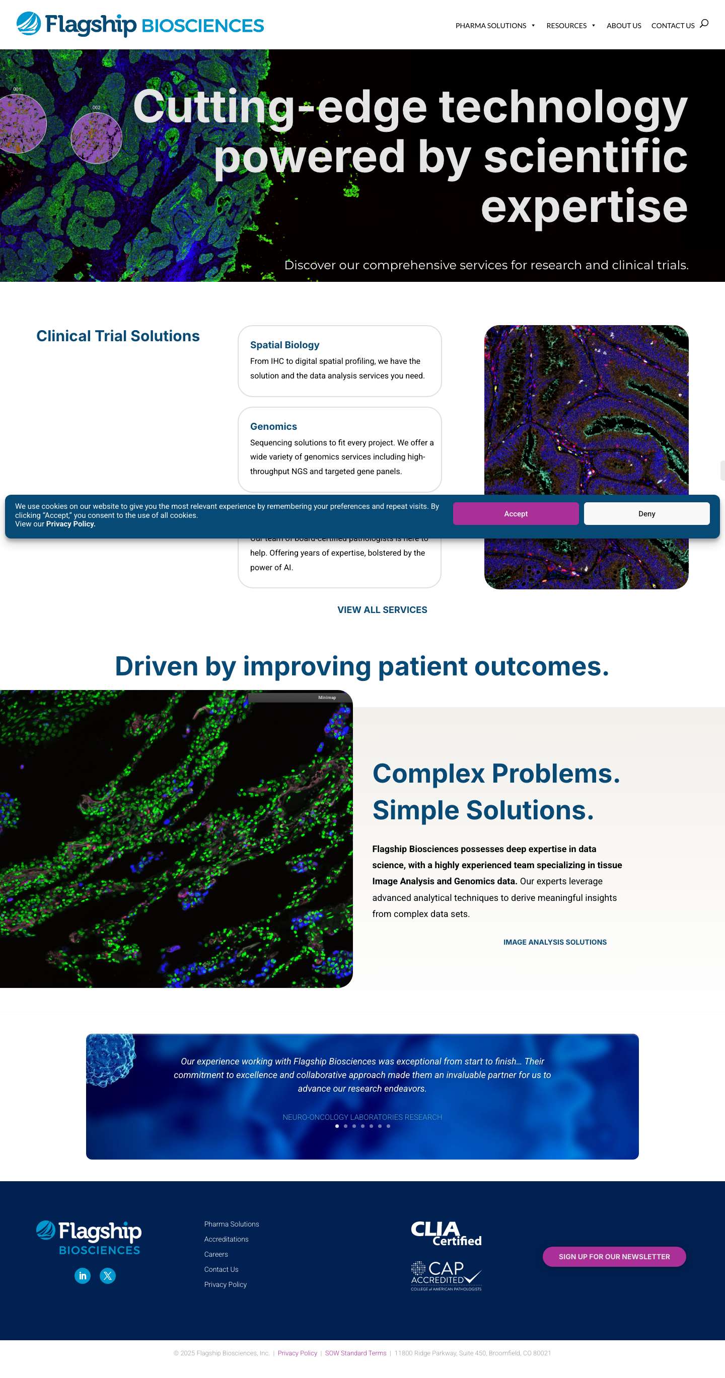 Homepage - Flagship Biosciences - Full Screenshot