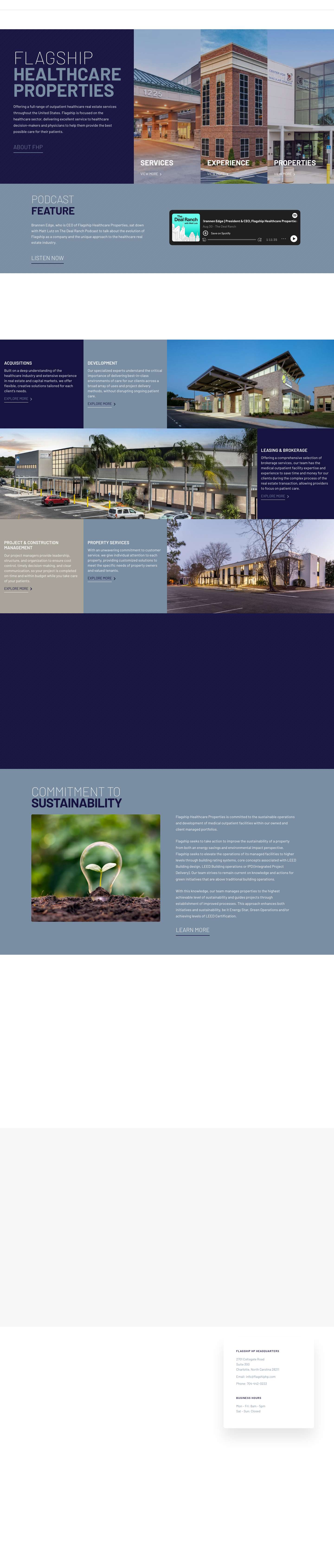 Flagship HP | Healthcare Real Estate Services - Full Screenshot