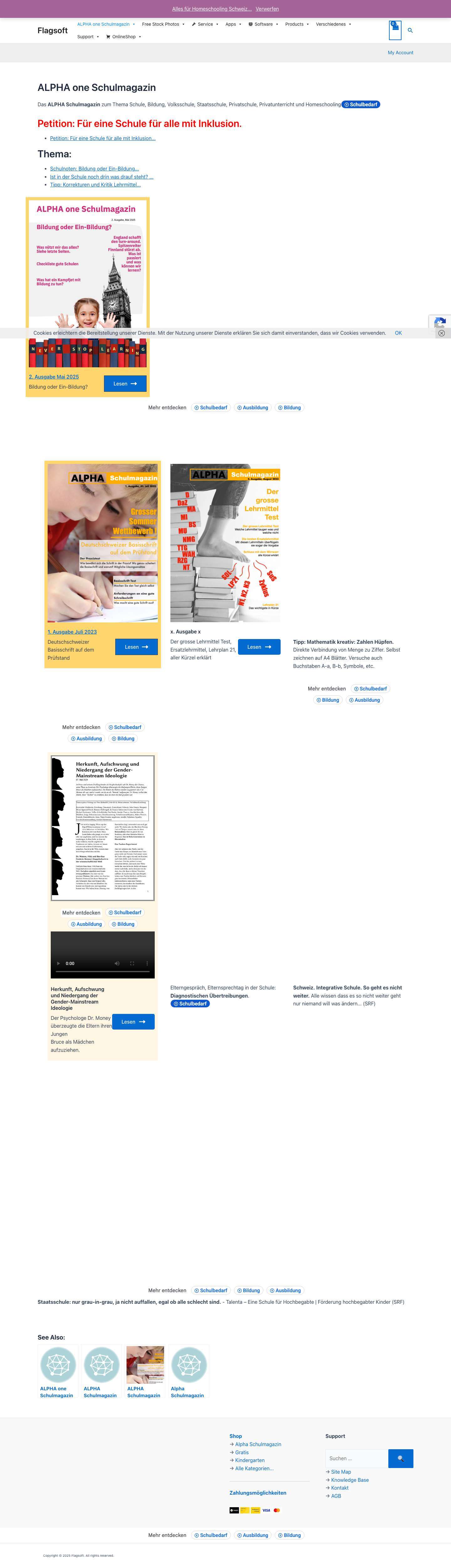 ALPHA one Schulmagazin - Flagsoft - Full Screenshot