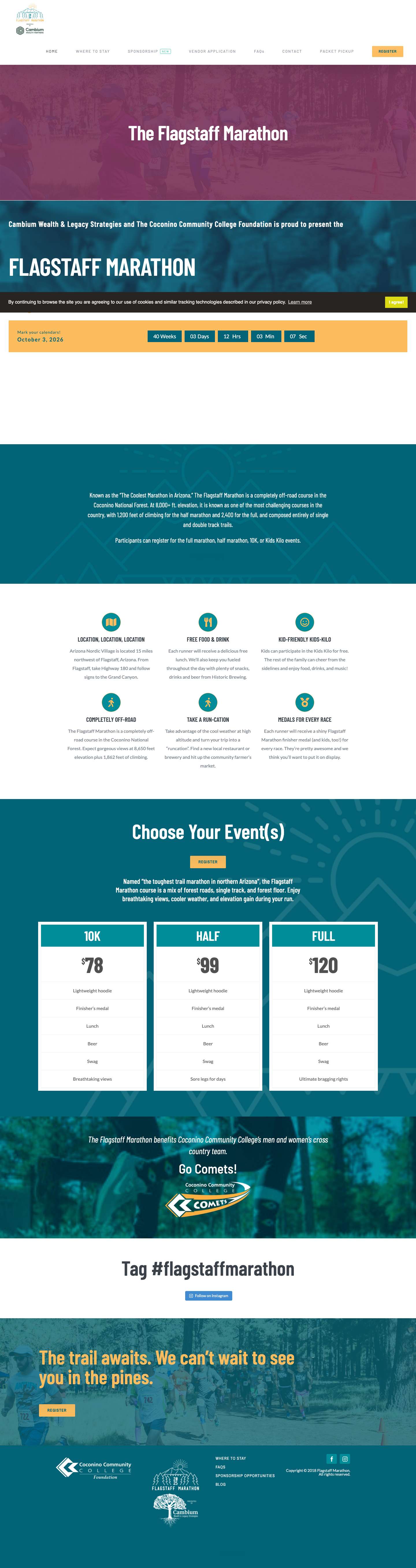 Flagstaff Marathon – The Coolest Marathon in Arizona - Full Screenshot